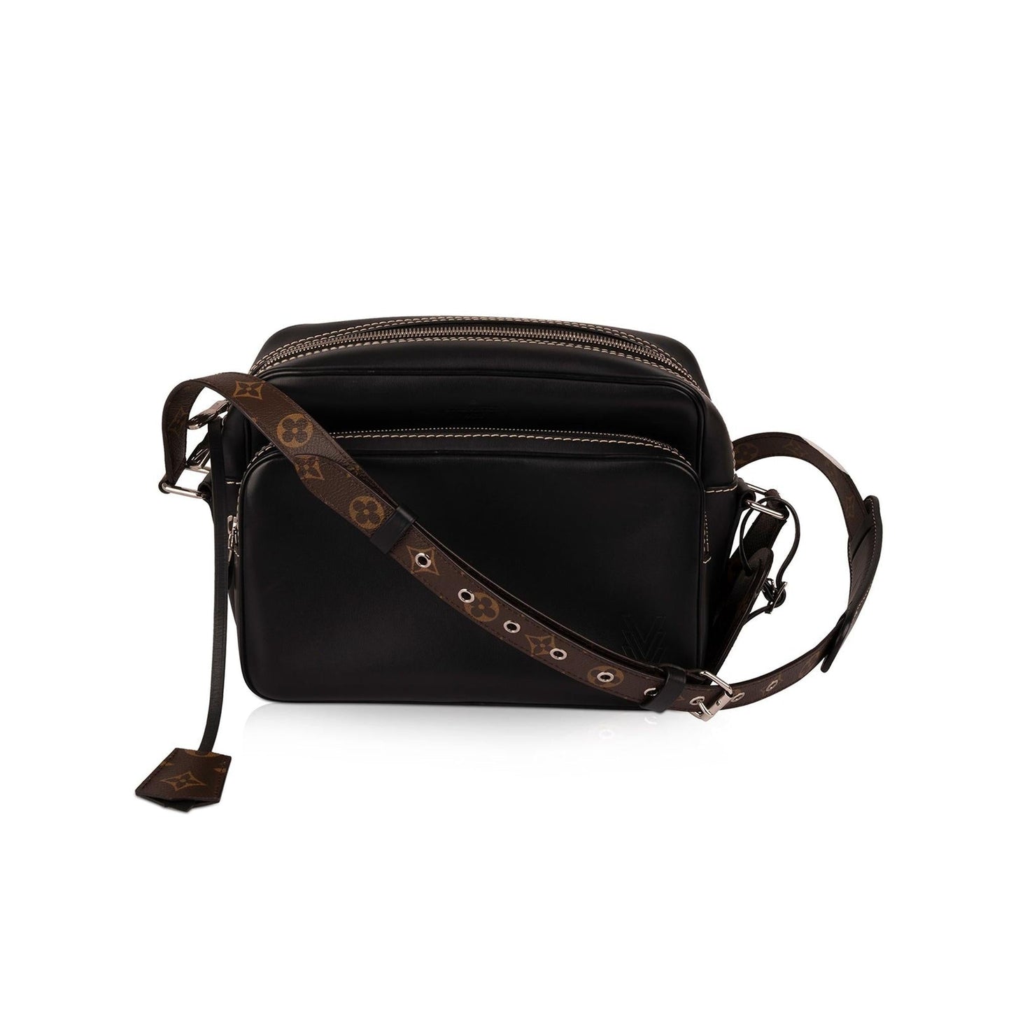 Louis Vuitton Black Leather & Monogram Canvas Nil Bag