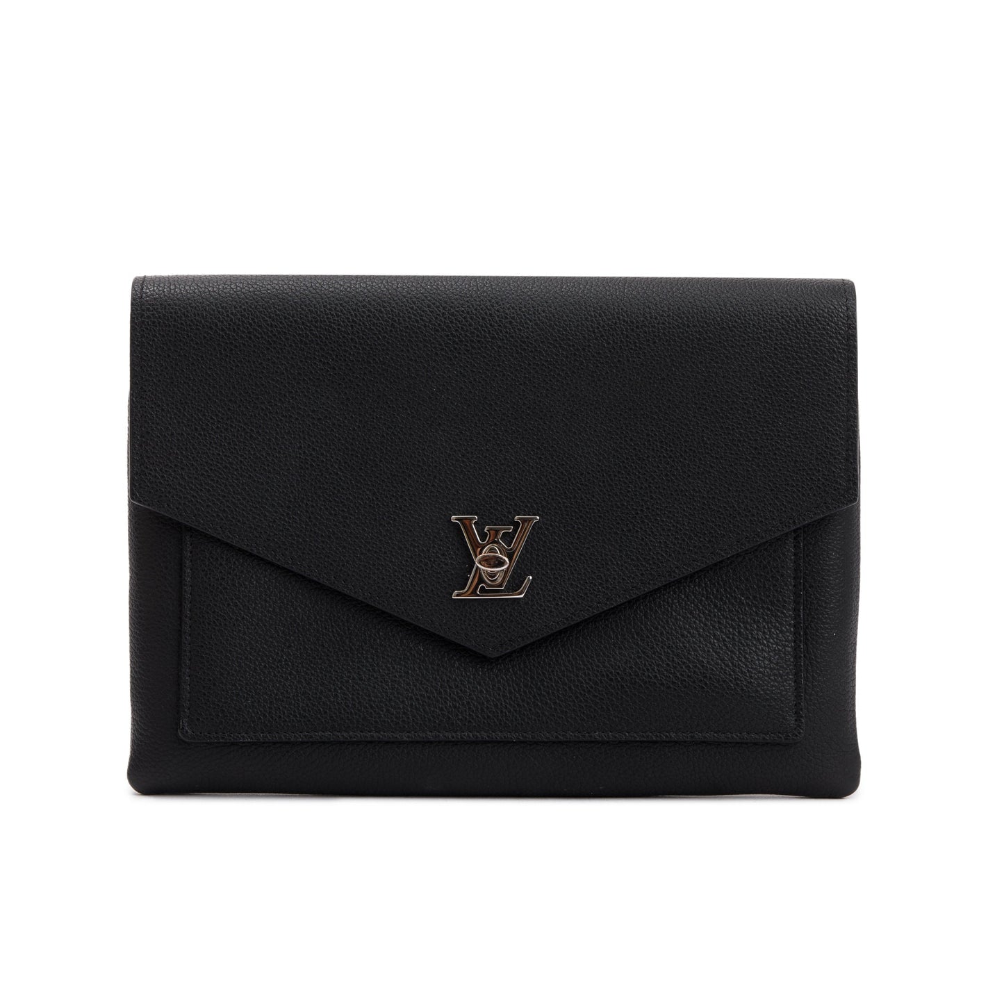 Louis Vuitton Black Leather MyLockME Chain Pochette