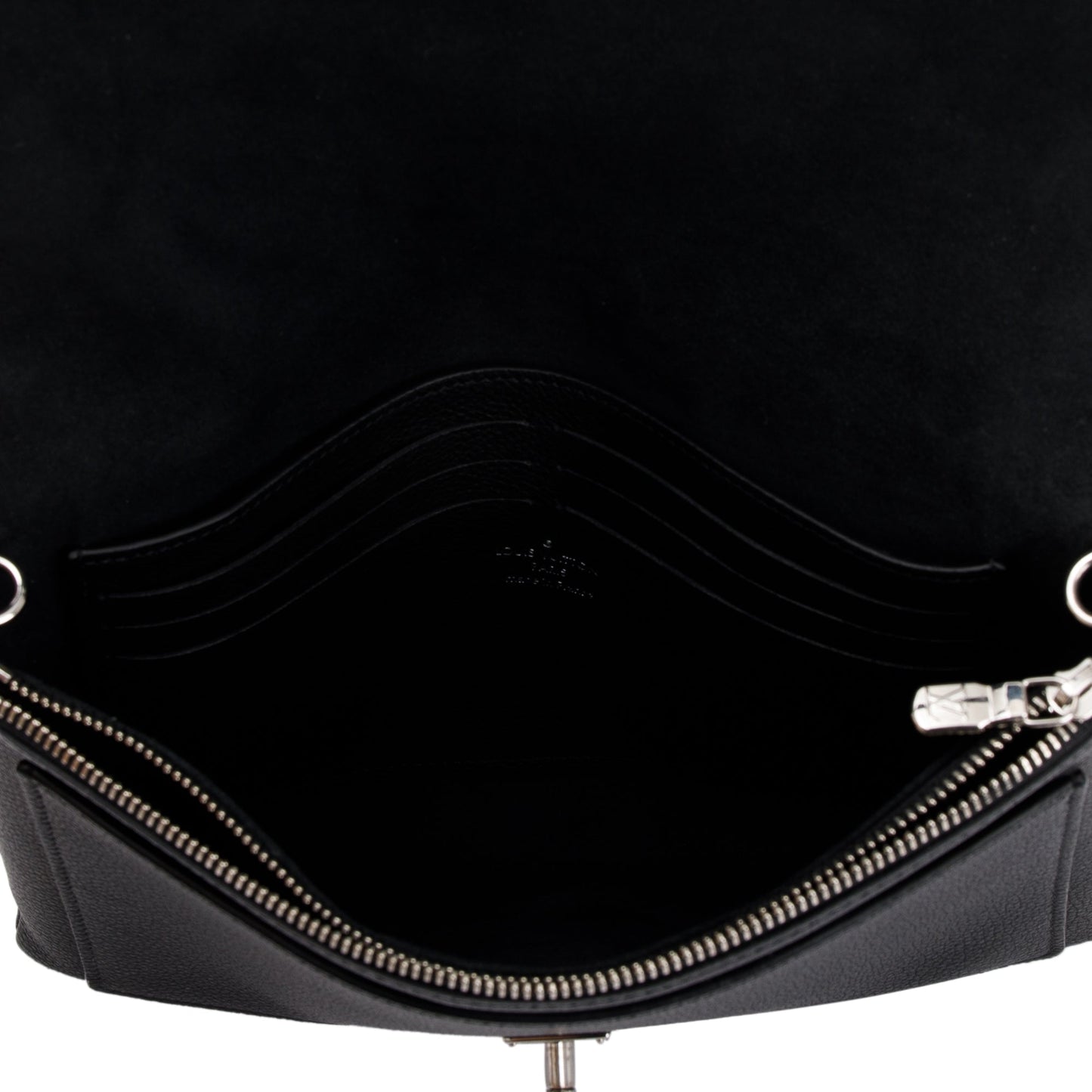 Louis Vuitton Black Leather MyLockME Chain Pochette