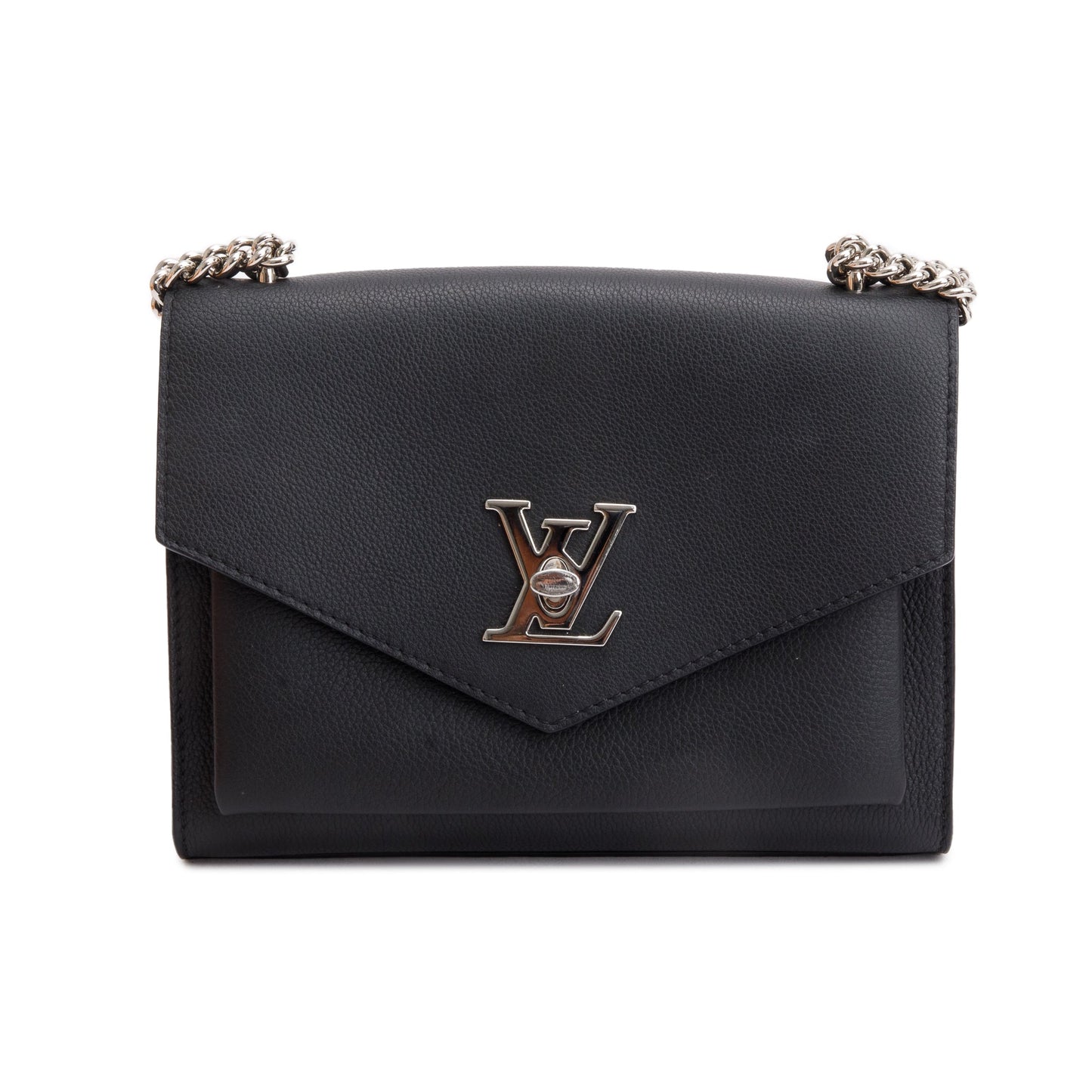 Louis Vuitton Black Leather MyLockMe Chain Bag