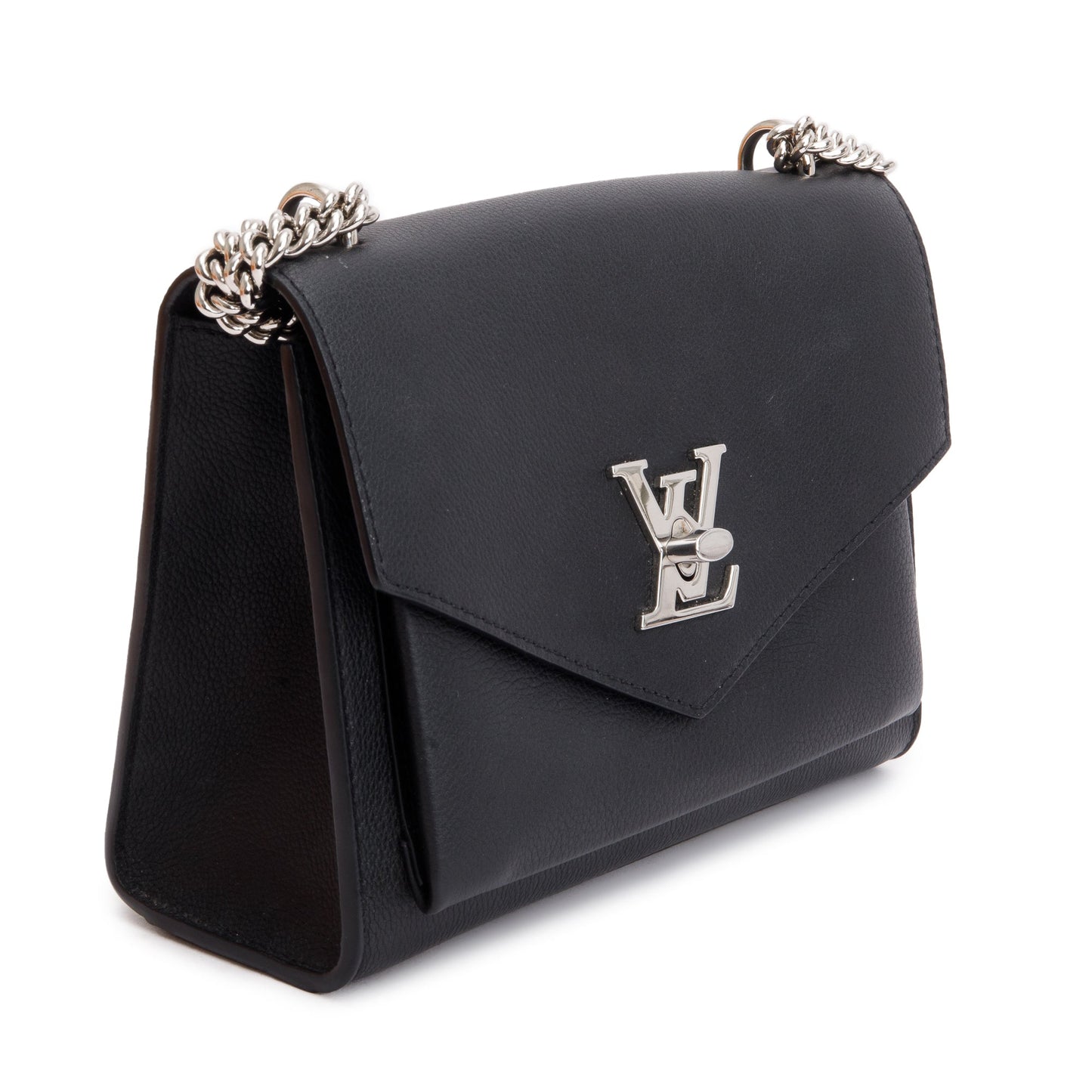 Louis Vuitton Black Leather MyLockMe Chain Bag