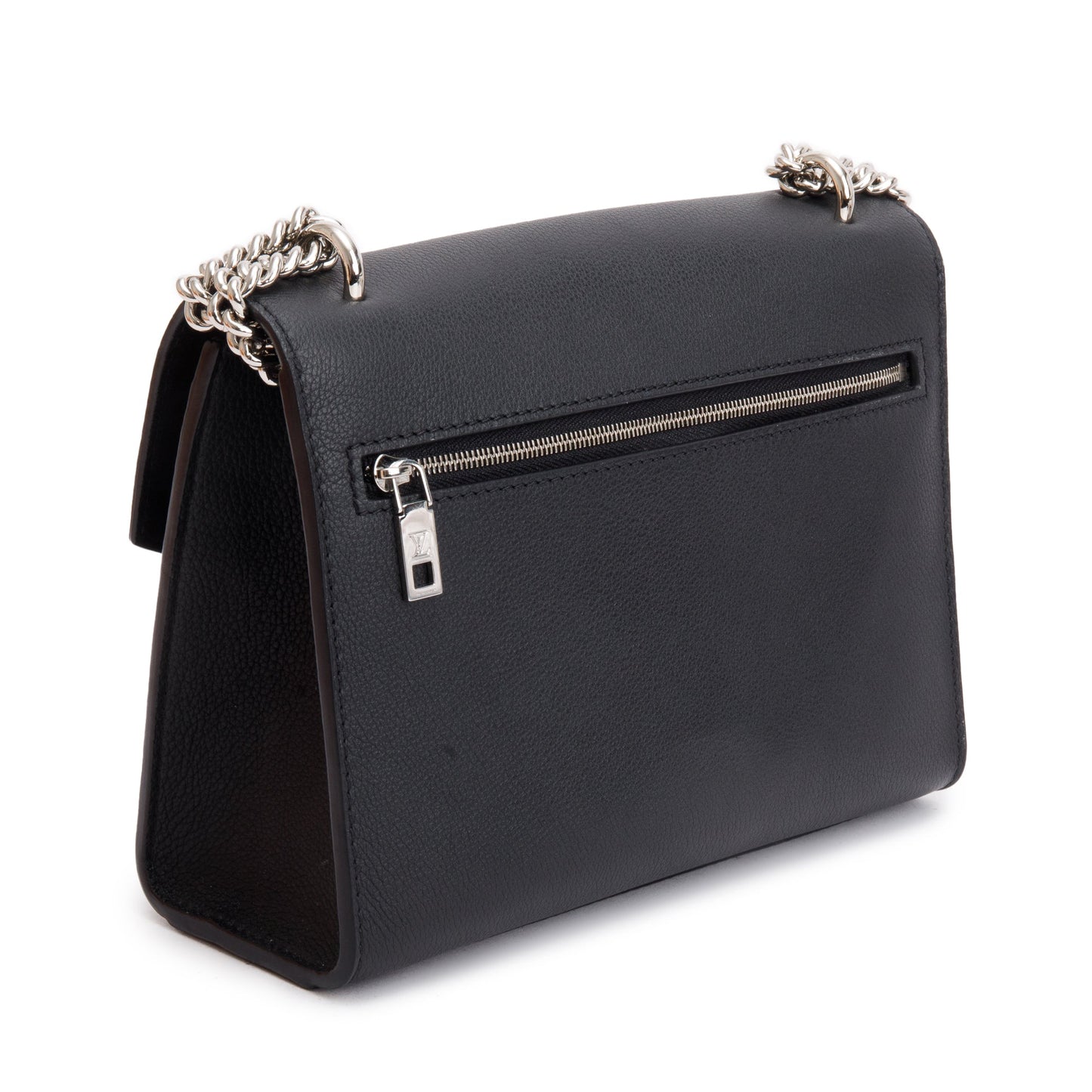 Louis Vuitton Black Leather MyLockMe Chain Bag