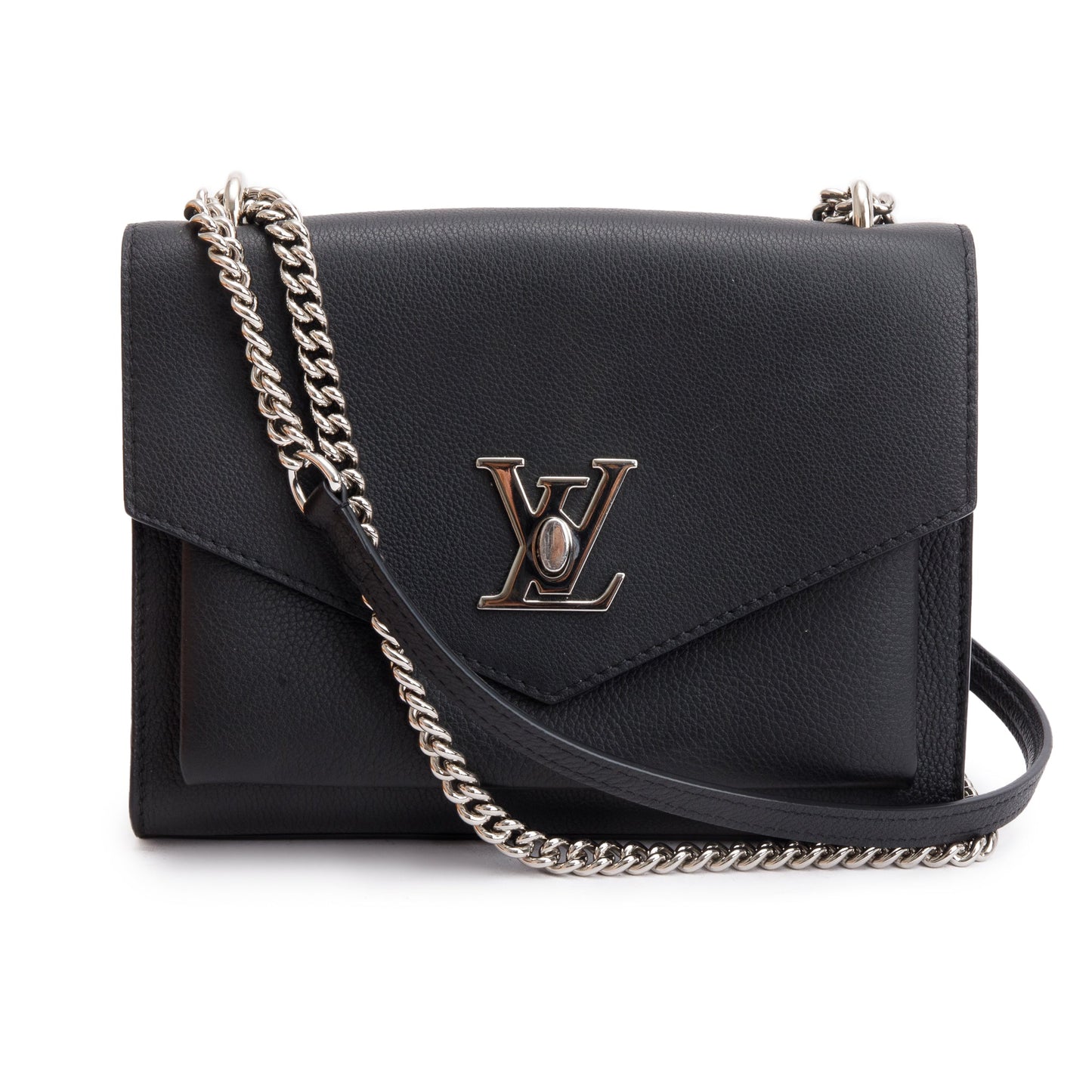 Louis Vuitton Black Leather MyLockMe Chain Bag
