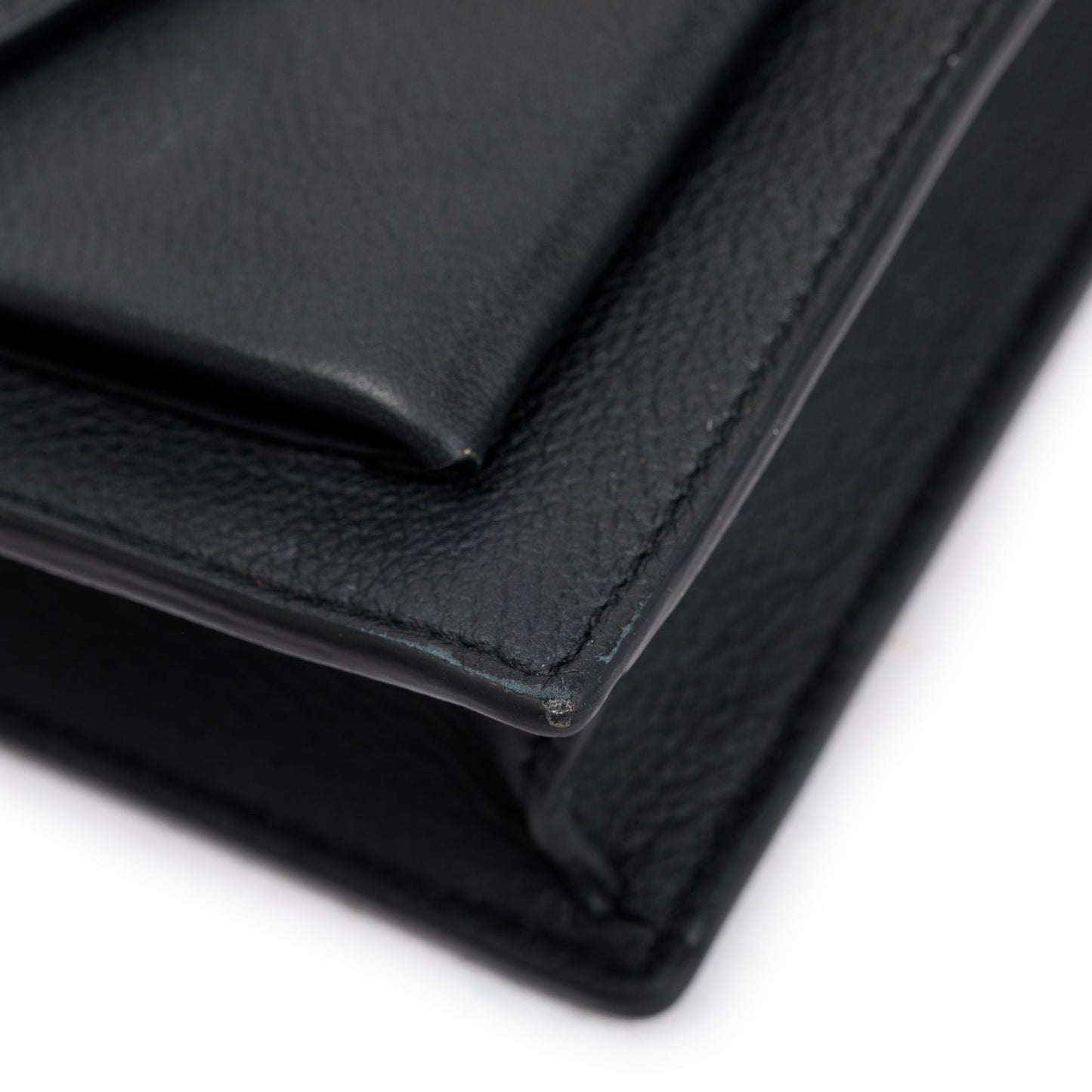 Louis Vuitton Black Leather Mylockme Chain Pochette