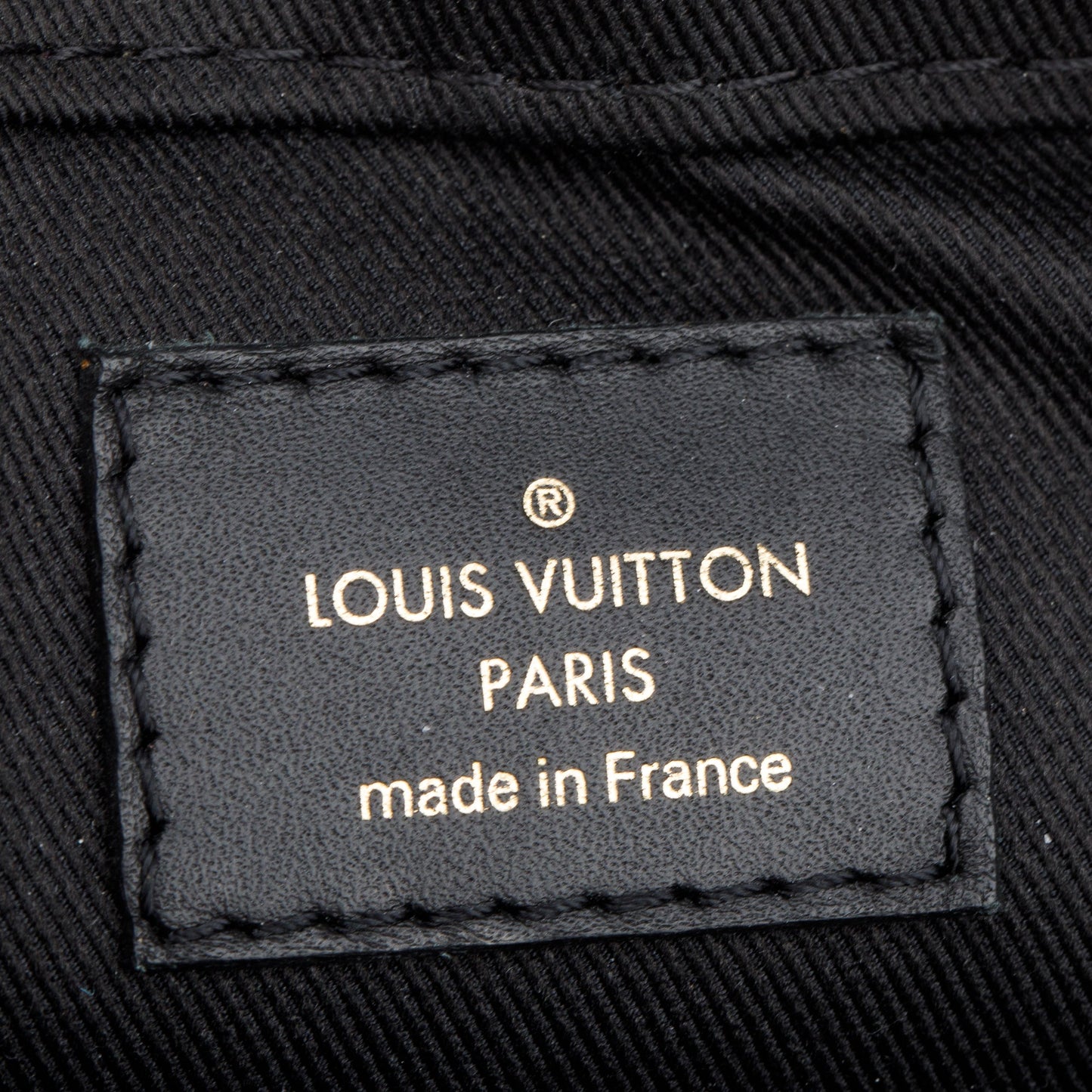 Louis Vuitton Black Leather Trim Monogram Saintonge Bag