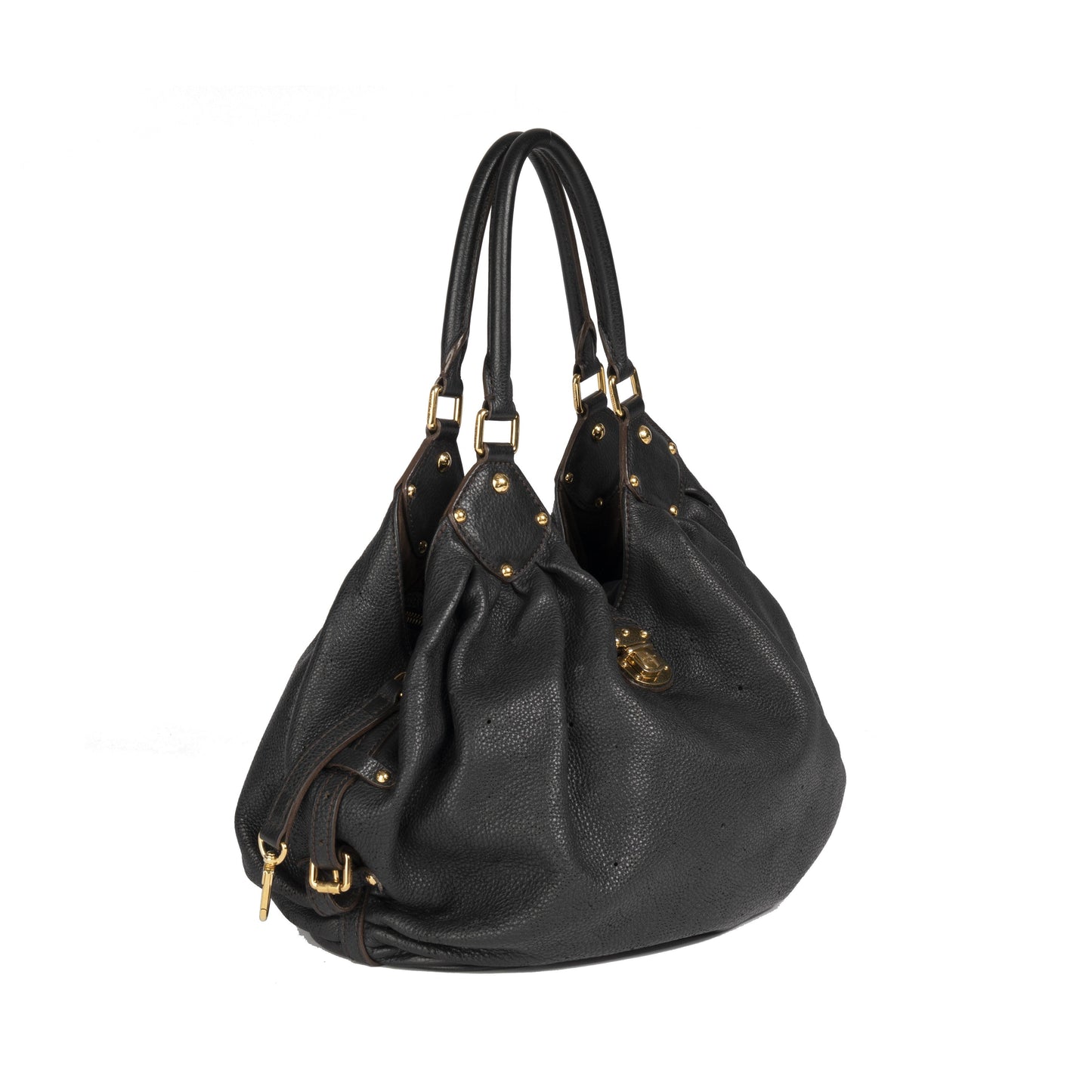 Louis Vuitton Black Mahina L Hobo