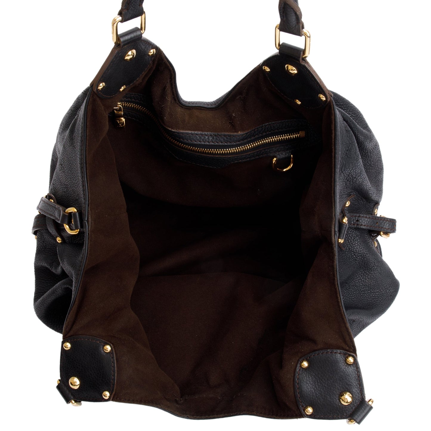 Louis Vuitton Black Mahina Leather L Hobo