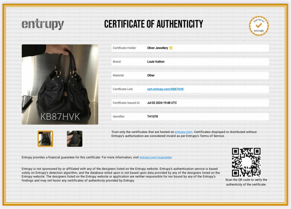 Louis Vuitton Black Mahina Leather XL Hobo