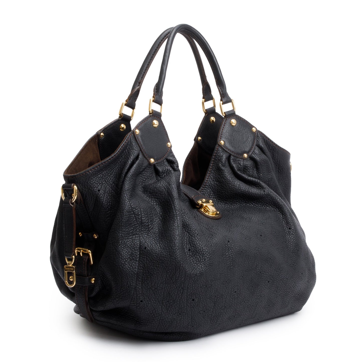 Louis Vuitton Black Mahina Leather XL Hobo