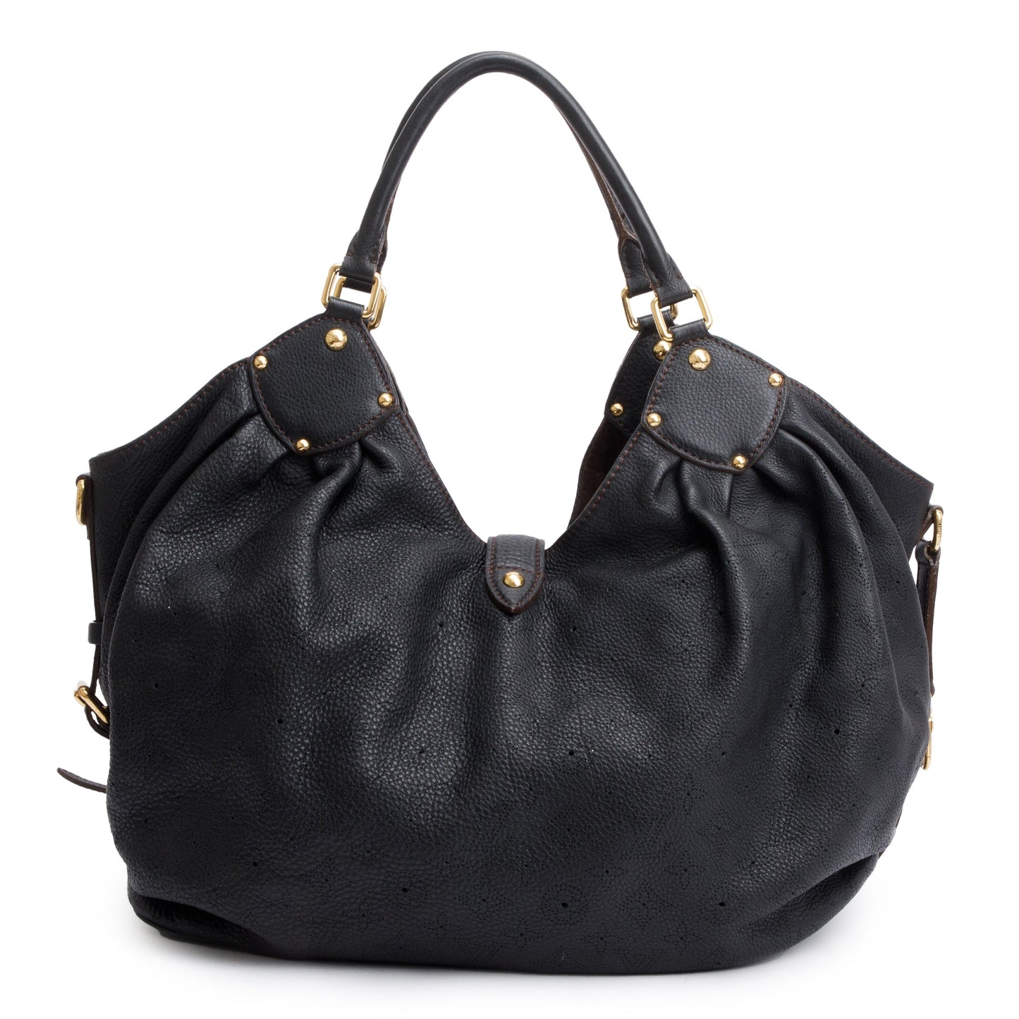 Louis Vuitton Black Mahina Leather XL Hobo
