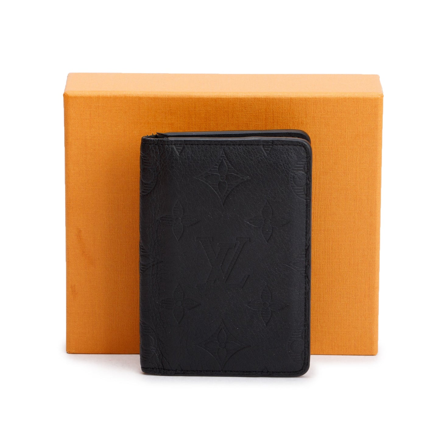 Louis Vuitton Black Monogram Cafskin Shadow Pocket Organizer