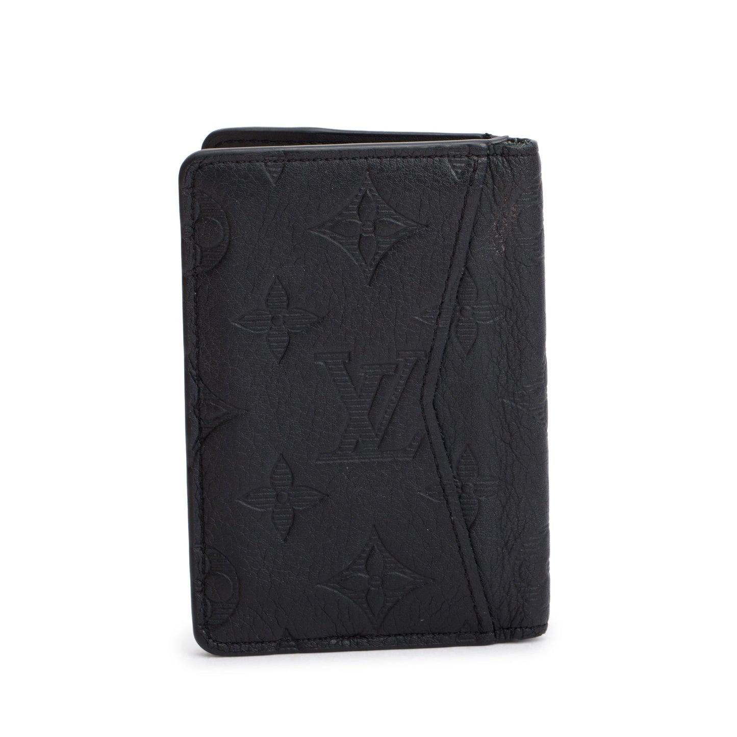Louis Vuitton Black Monogram Cafskin Shadow Pocket Organizer