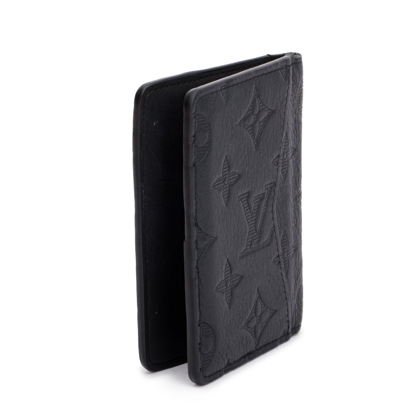 Louis Vuitton Black Monogram Cafskin Shadow Pocket Organizer