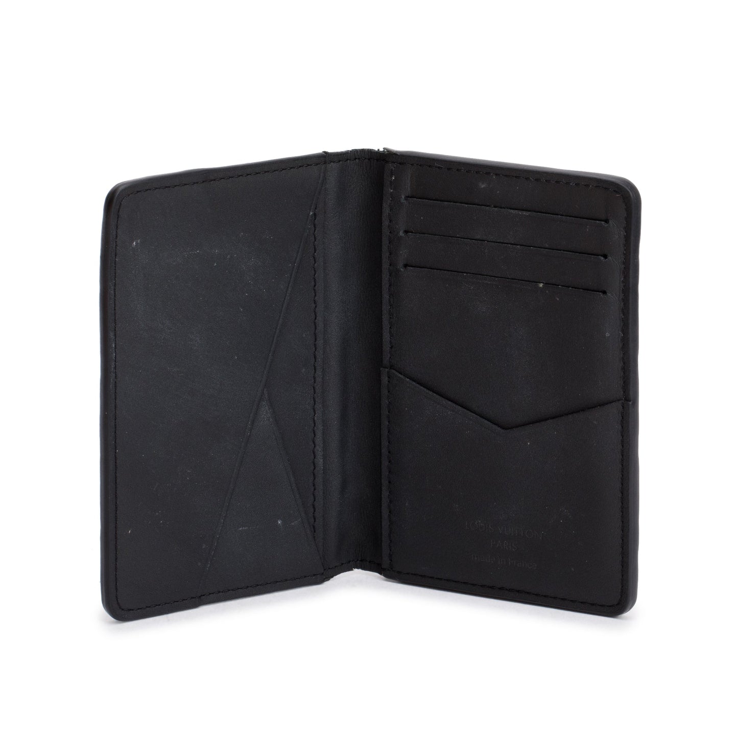 Louis Vuitton Black Monogram Cafskin Shadow Pocket Organizer