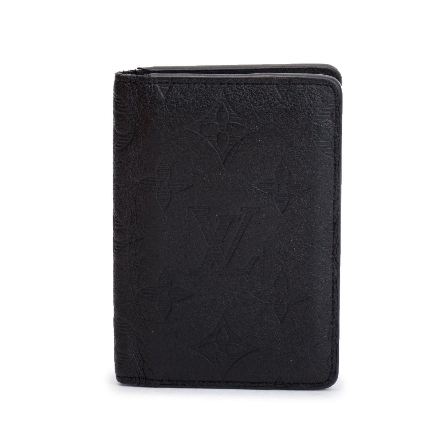 Louis Vuitton Black Monogram Cafskin Shadow Pocket Organizer