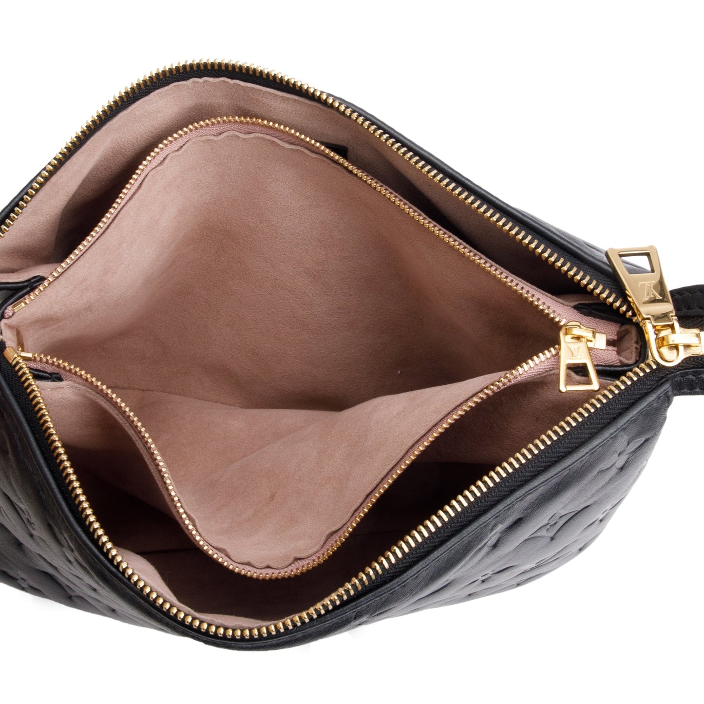 Louis Vuitton Black Monogram Embossed Lambskin Leather Coussin PM