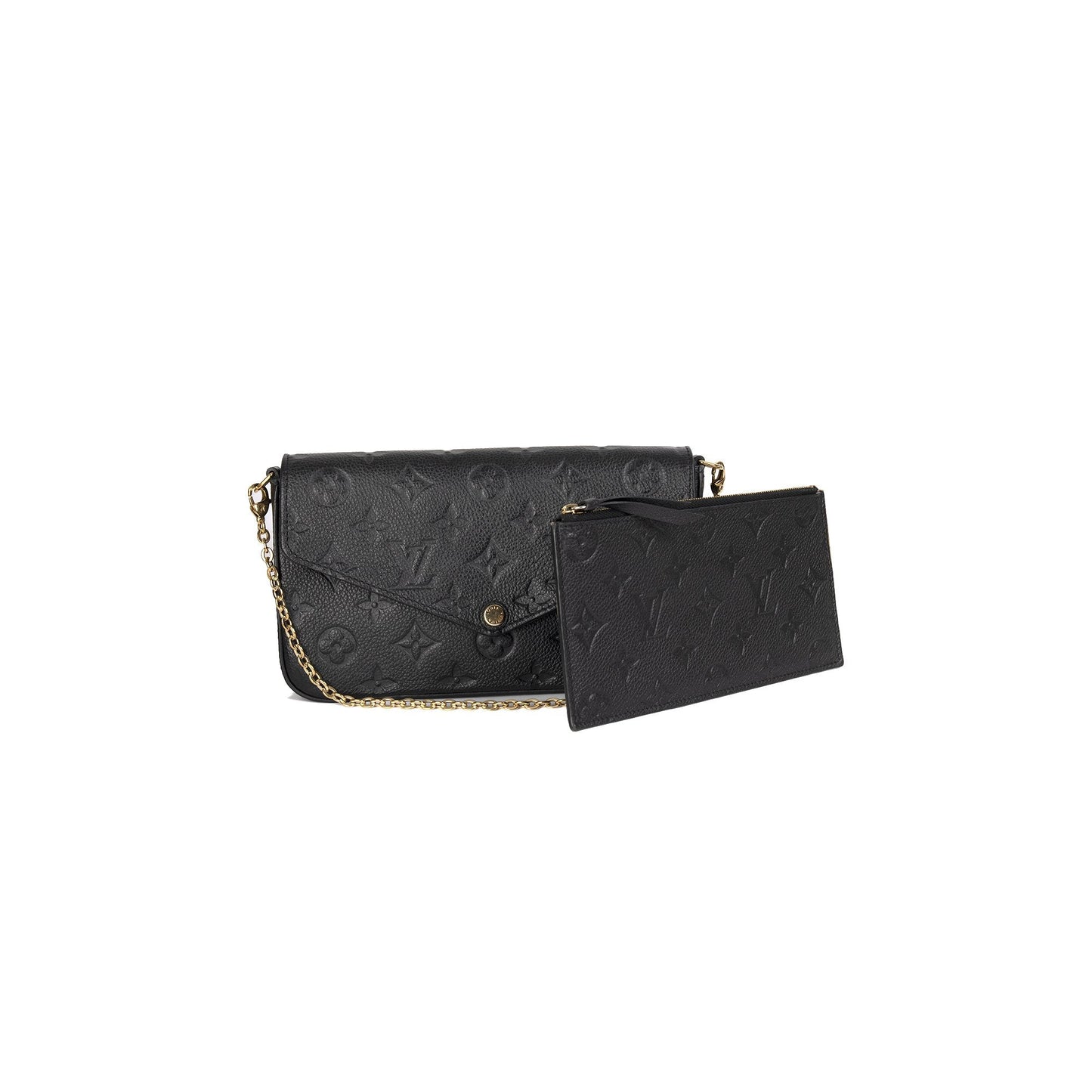 Louis Vuitton Black Monogram Empreinte Felicie Pochette Bag