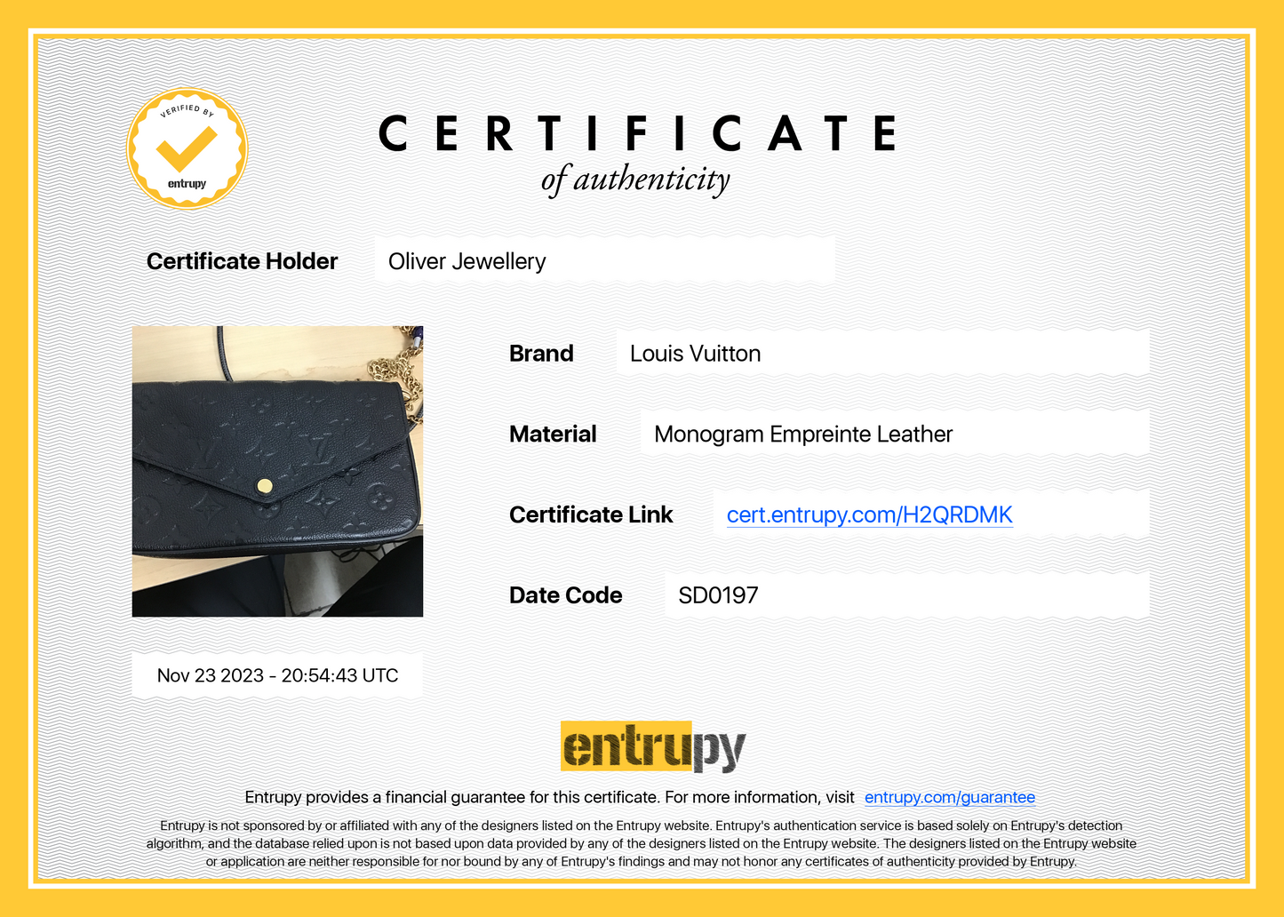 Louis Vuitton Black Monogram Empreinte Leather Felicie Pochette