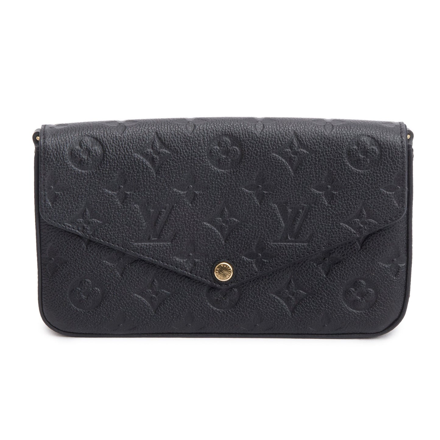 Louis Vuitton Black Monogram Empreinte Leather Felicie Pochette