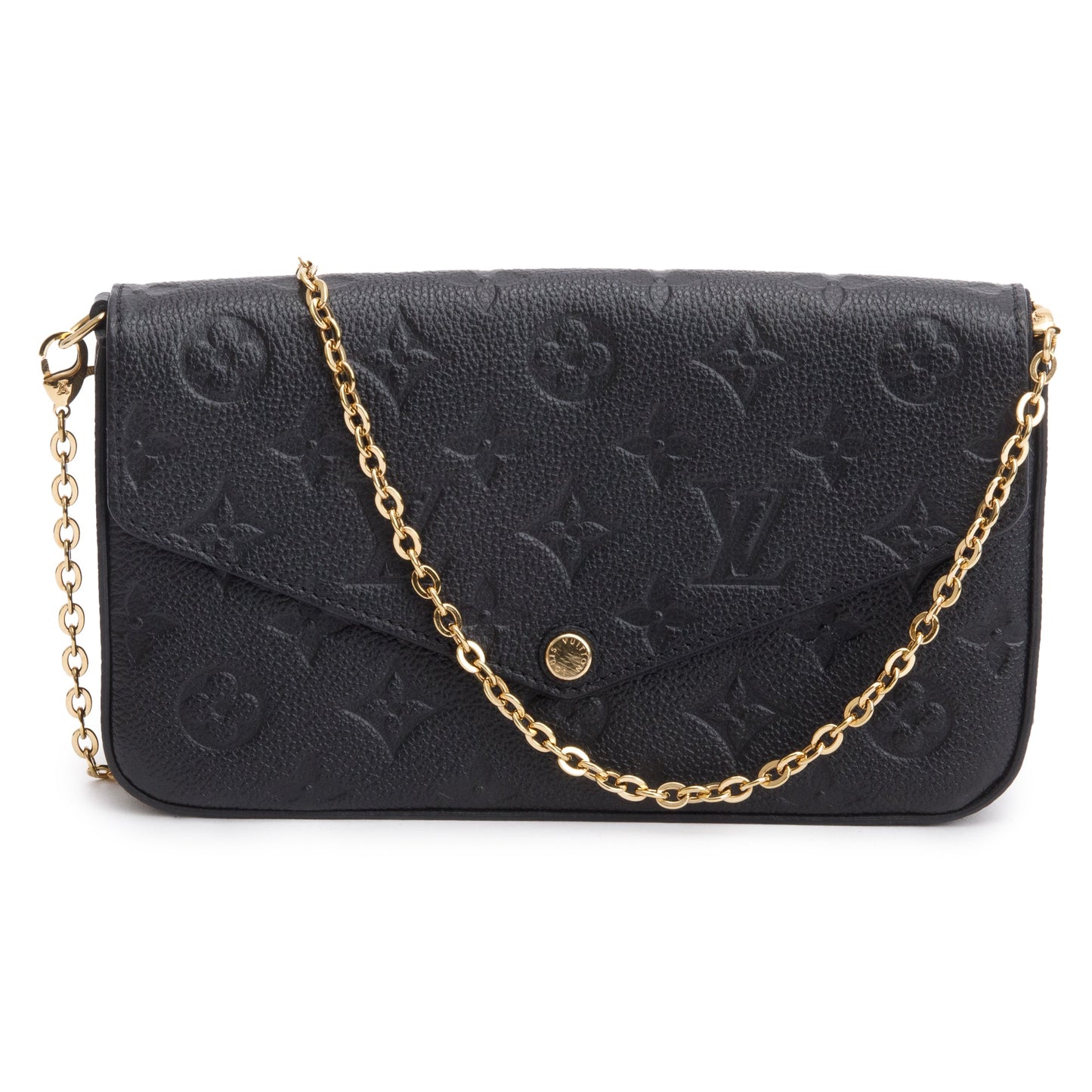 Louis Vuitton Black Monogram Empreinte Leather Felicie Pochette