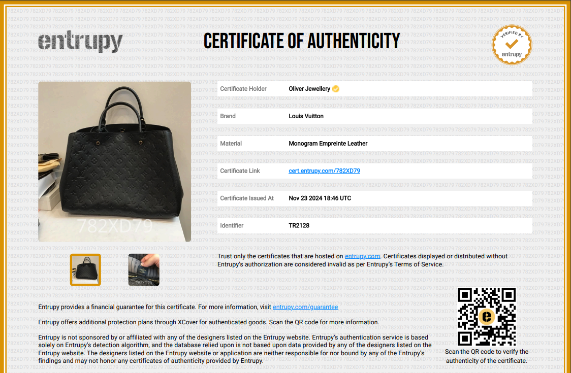 Louis Vuitton Black Monogram Empreinte Leather Montaigne GM