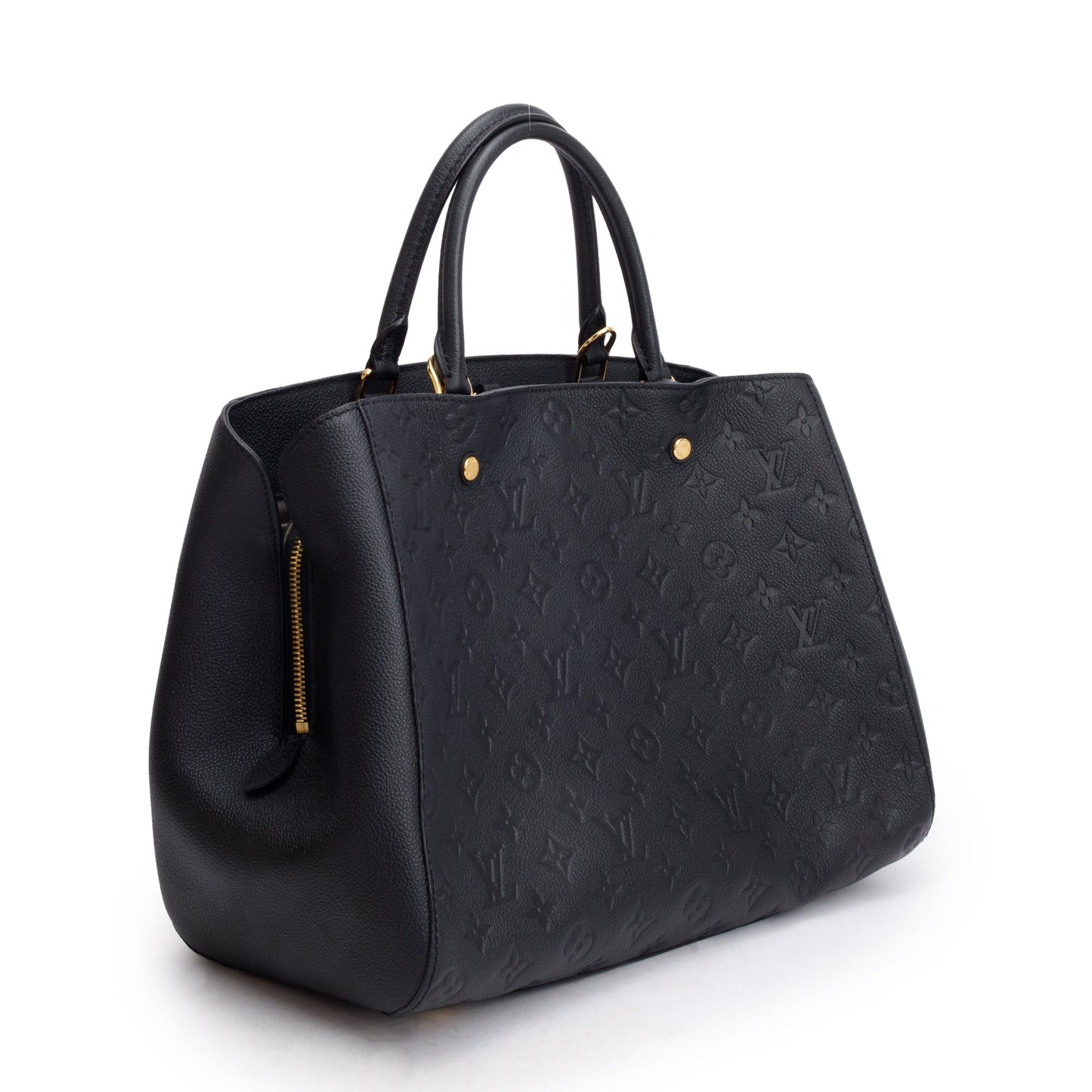 Louis Vuitton Black Monogram Empreinte Leather Montaigne GM