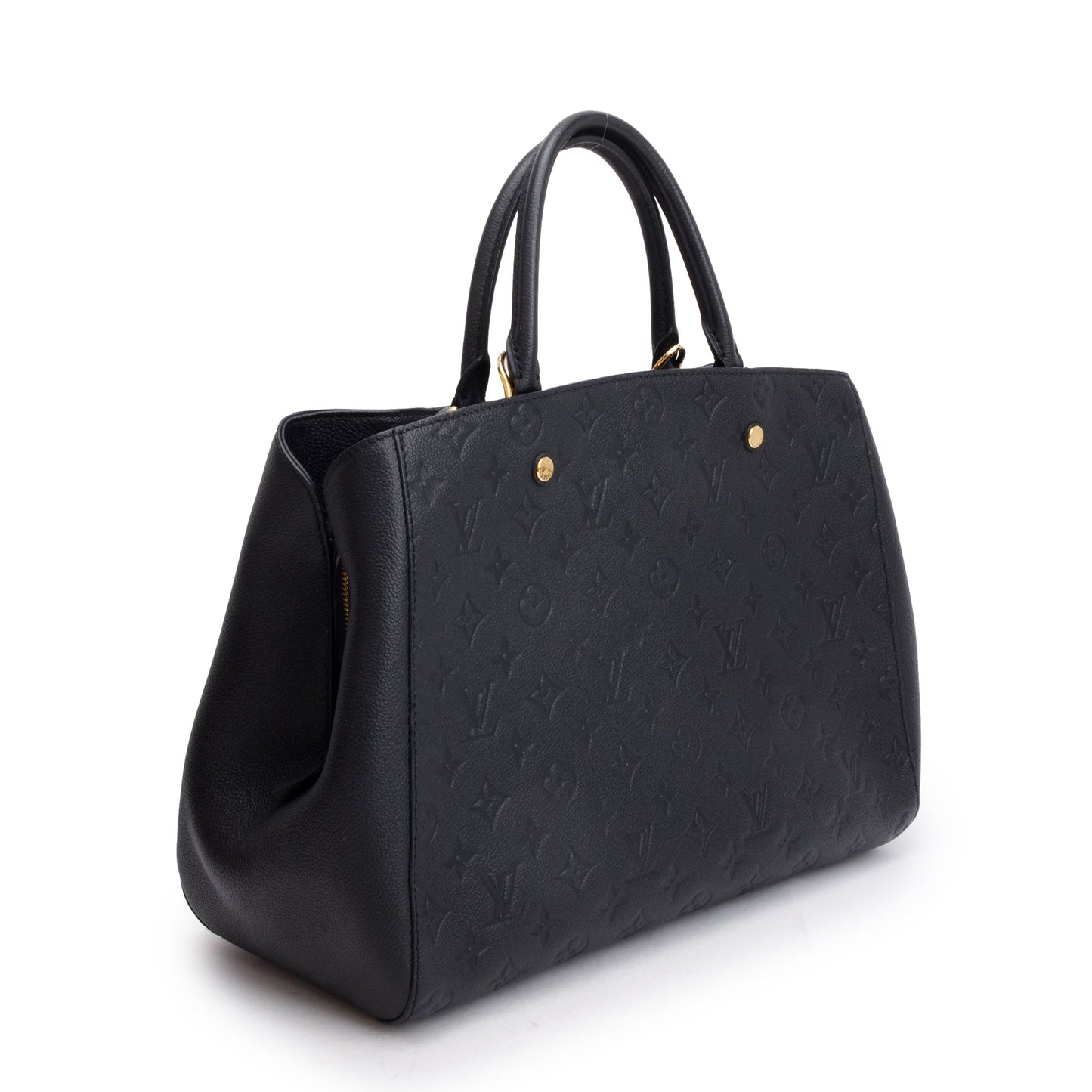 Louis Vuitton Black Monogram Empreinte Leather Montaigne GM