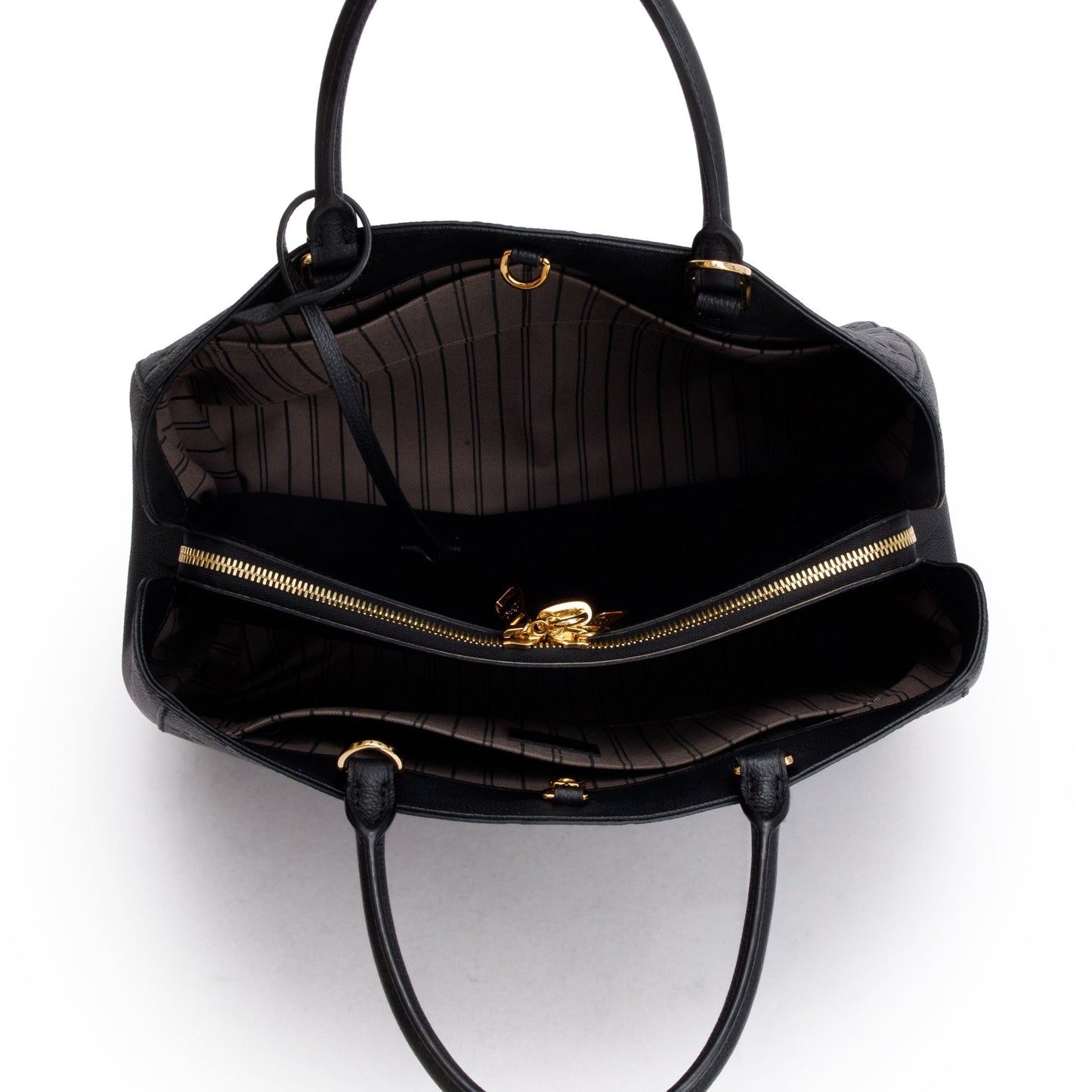 Louis Vuitton Black Monogram Empreinte Leather Montaigne GM