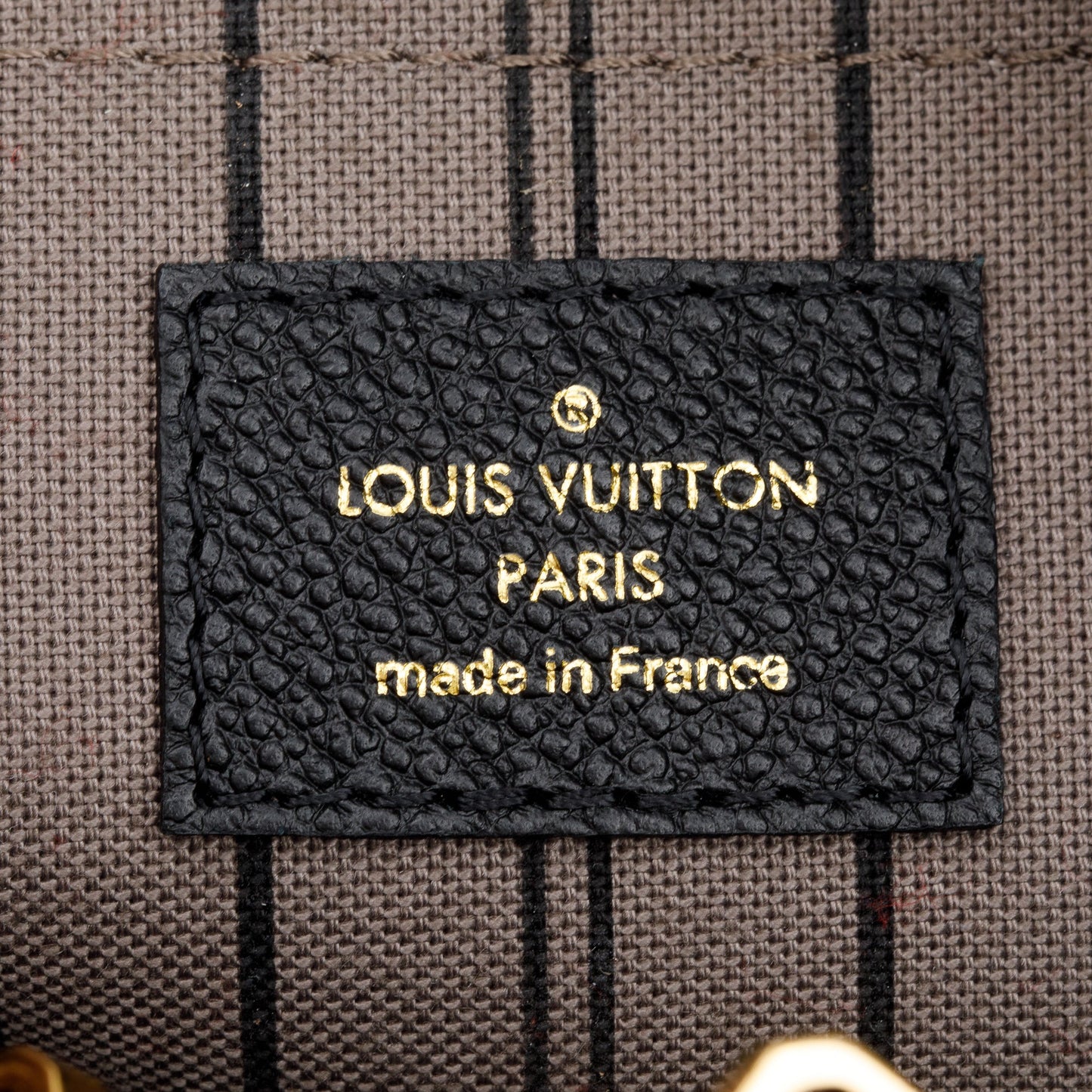 Louis Vuitton Black Monogram Empreinte Leather Montaigne GM