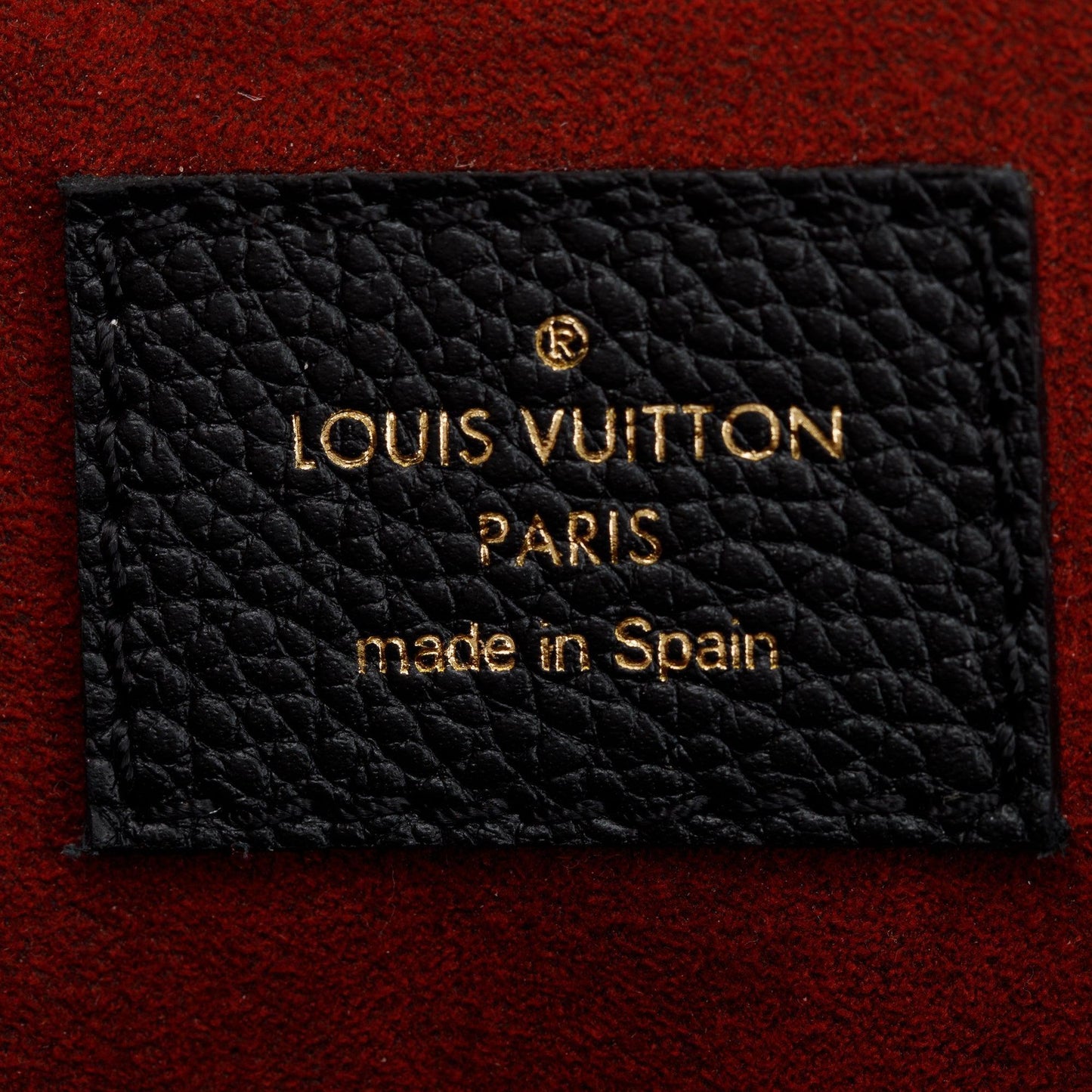 Louis Vuitton Black Monogram Empreinte Leather Petit Palais