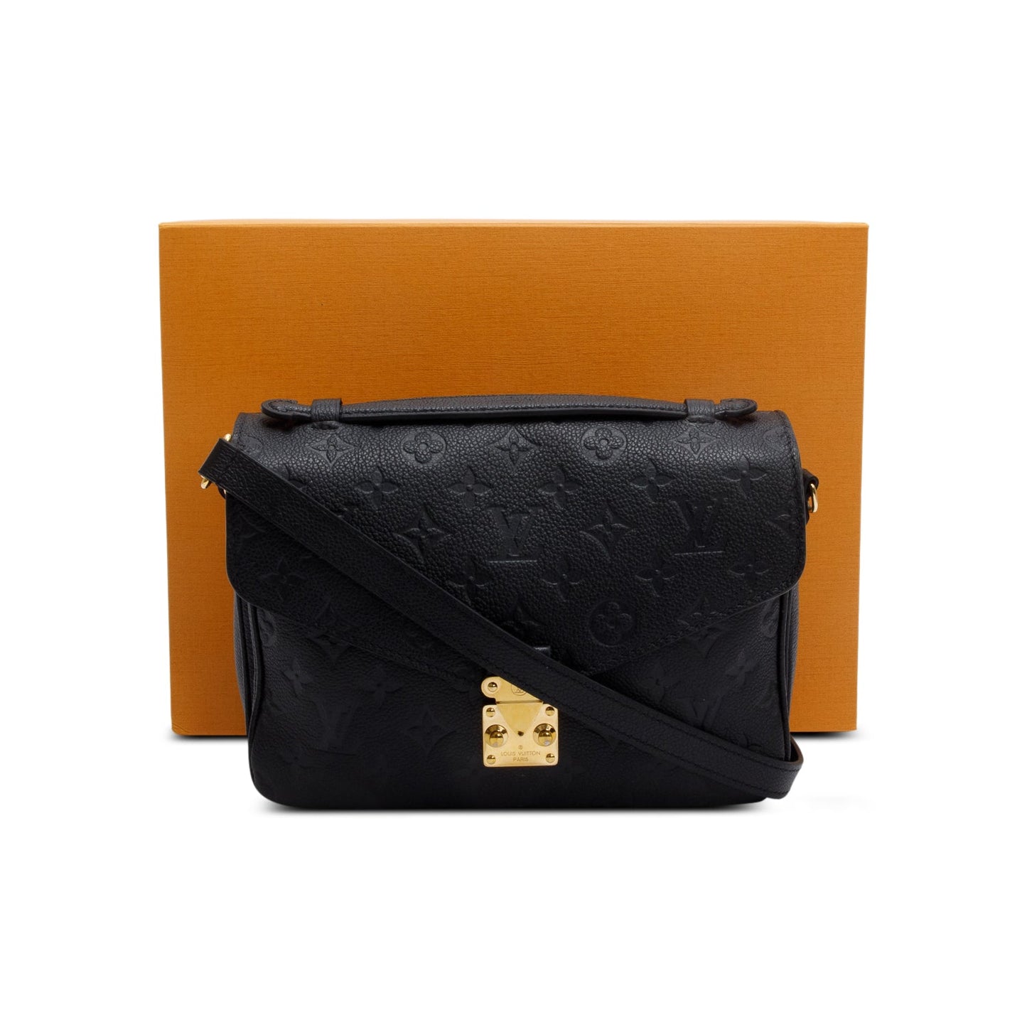 Louis Vuitton Black Monogram Empreinte Leather Pochette Metis