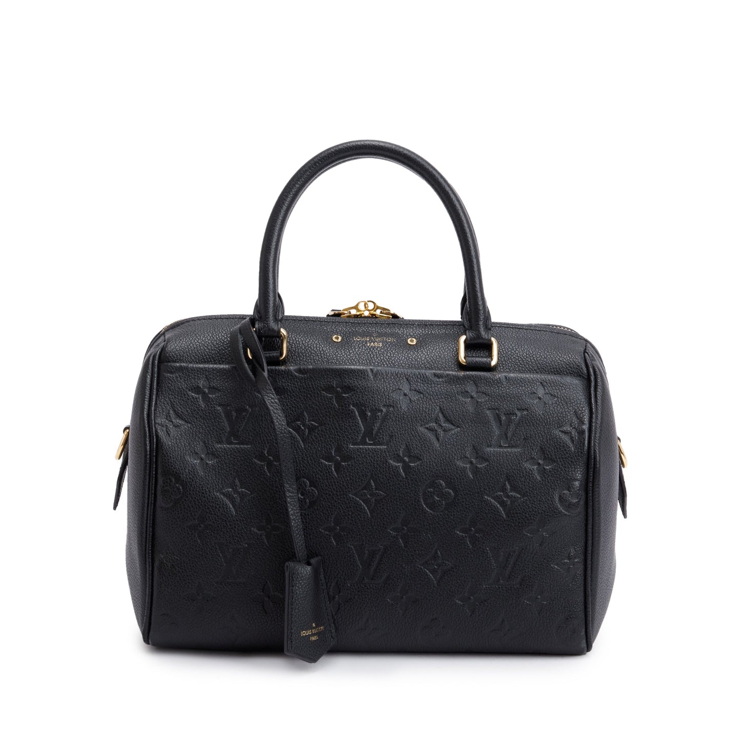 Louis Vuitton Black Monogram Empreinte Leather Speedy Bandouliere 25 NM