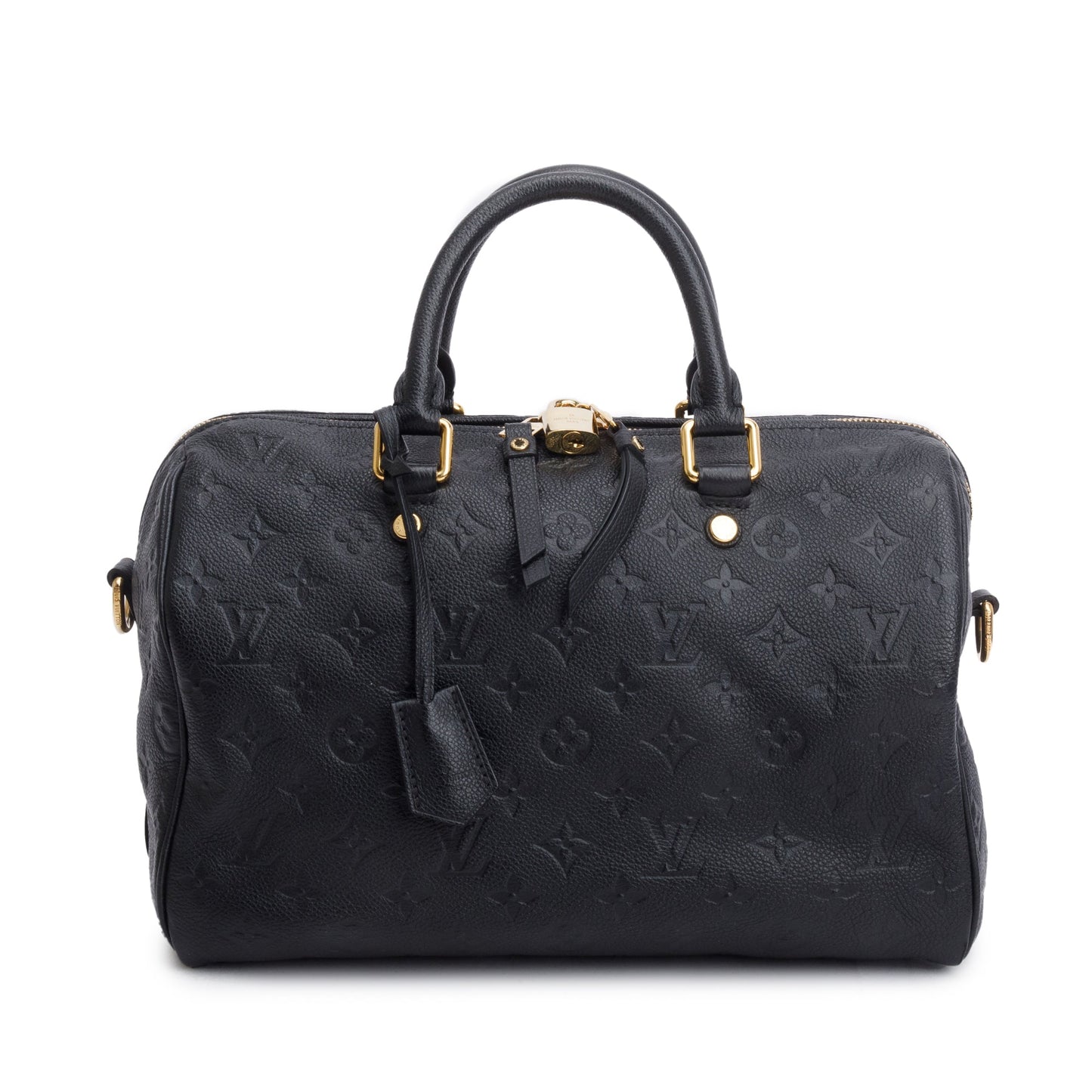Louis Vuitton Black Monogram Empreinte Leather Speedy Bandouliere 30