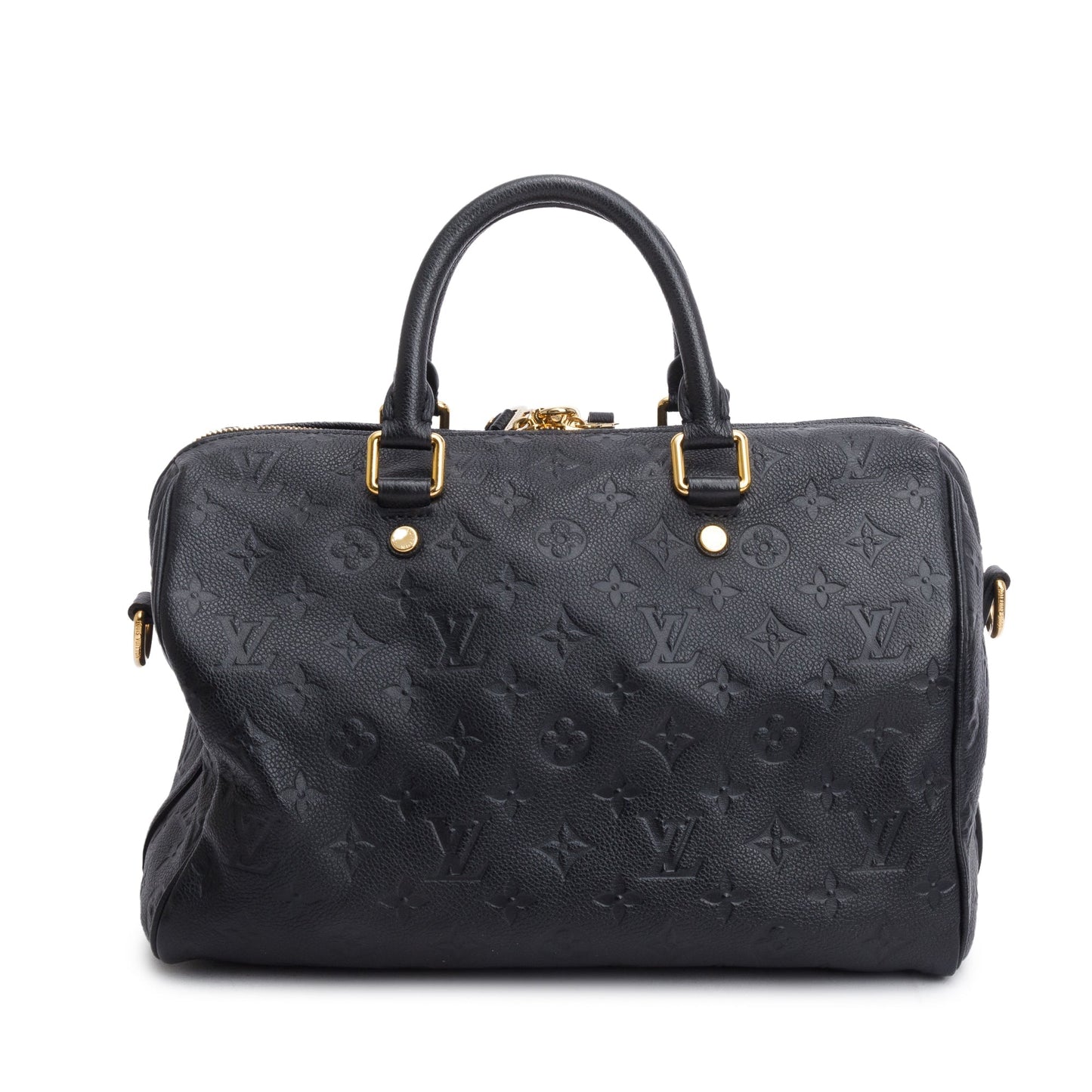 Louis Vuitton Black Monogram Empreinte Leather Speedy Bandouliere 30