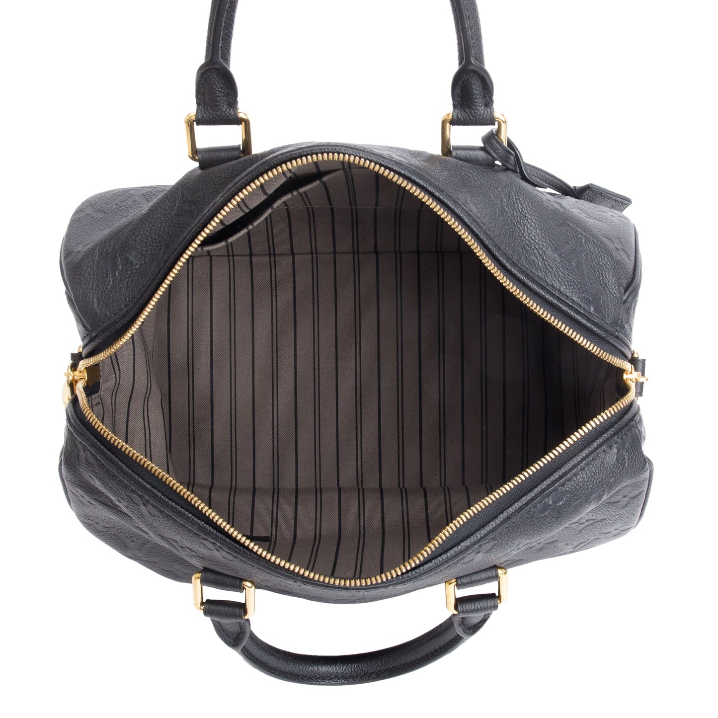 Louis Vuitton Black Monogram Empreinte Leather Speedy Bandouliere 30
