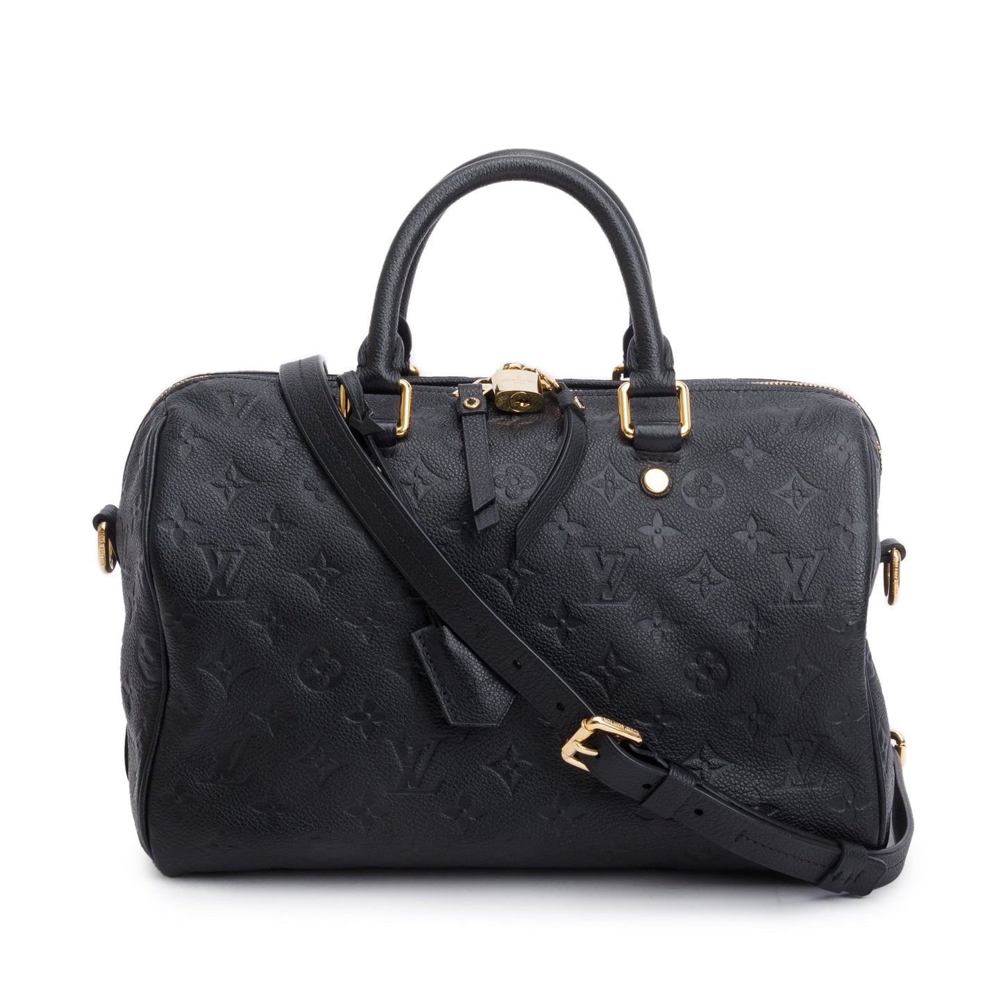 Louis Vuitton Black Monogram Empreinte Leather Speedy Bandouliere 30