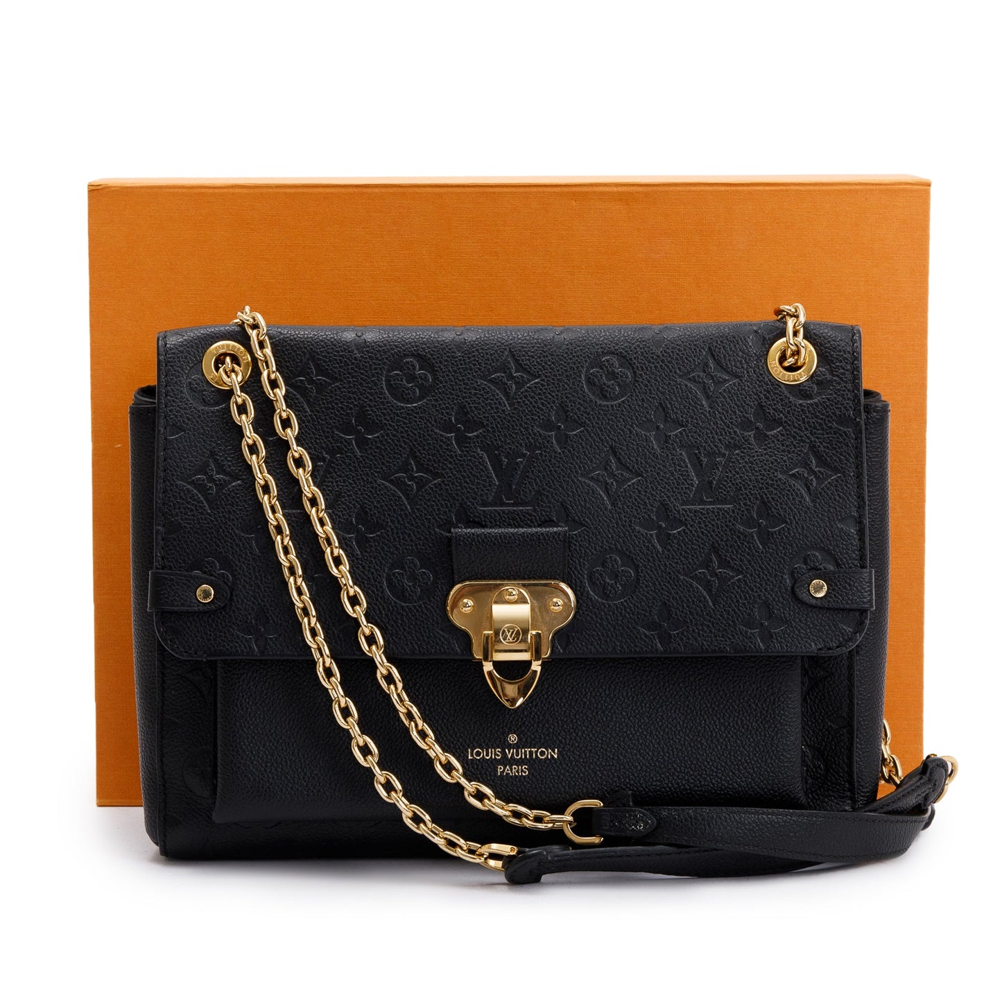 Louis Vuitton Black Monogram Empreinte Leather Vavin MM