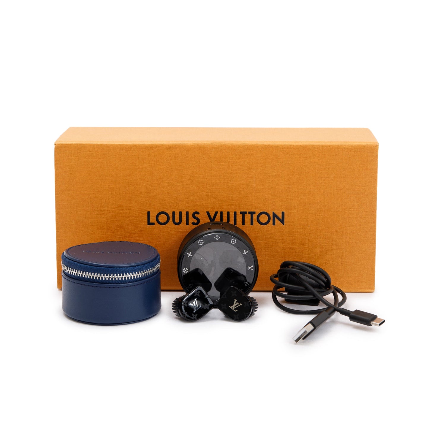 Louis Vuitton Black Monogram Horizon Wireless Earphones