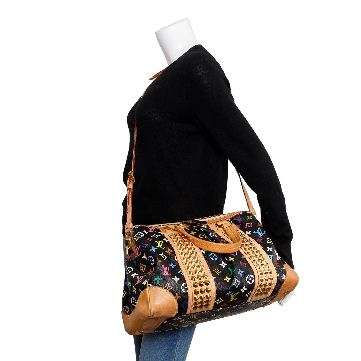 Louis Vuitton Black Monogram Multicolor Courtney GM
