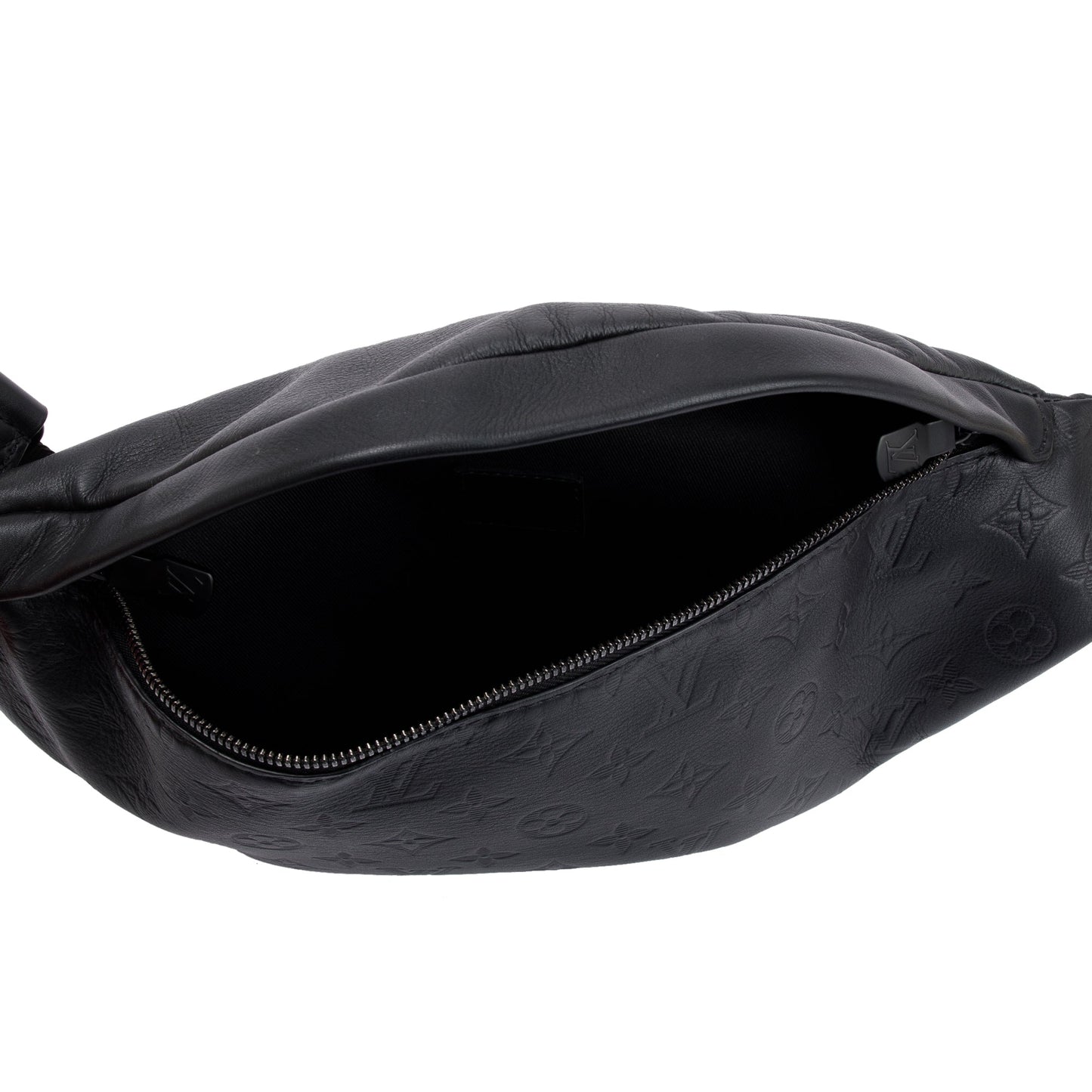 Louis Vuitton Black Monogram Shadow Calfskin Leather Discovery Bumbag
