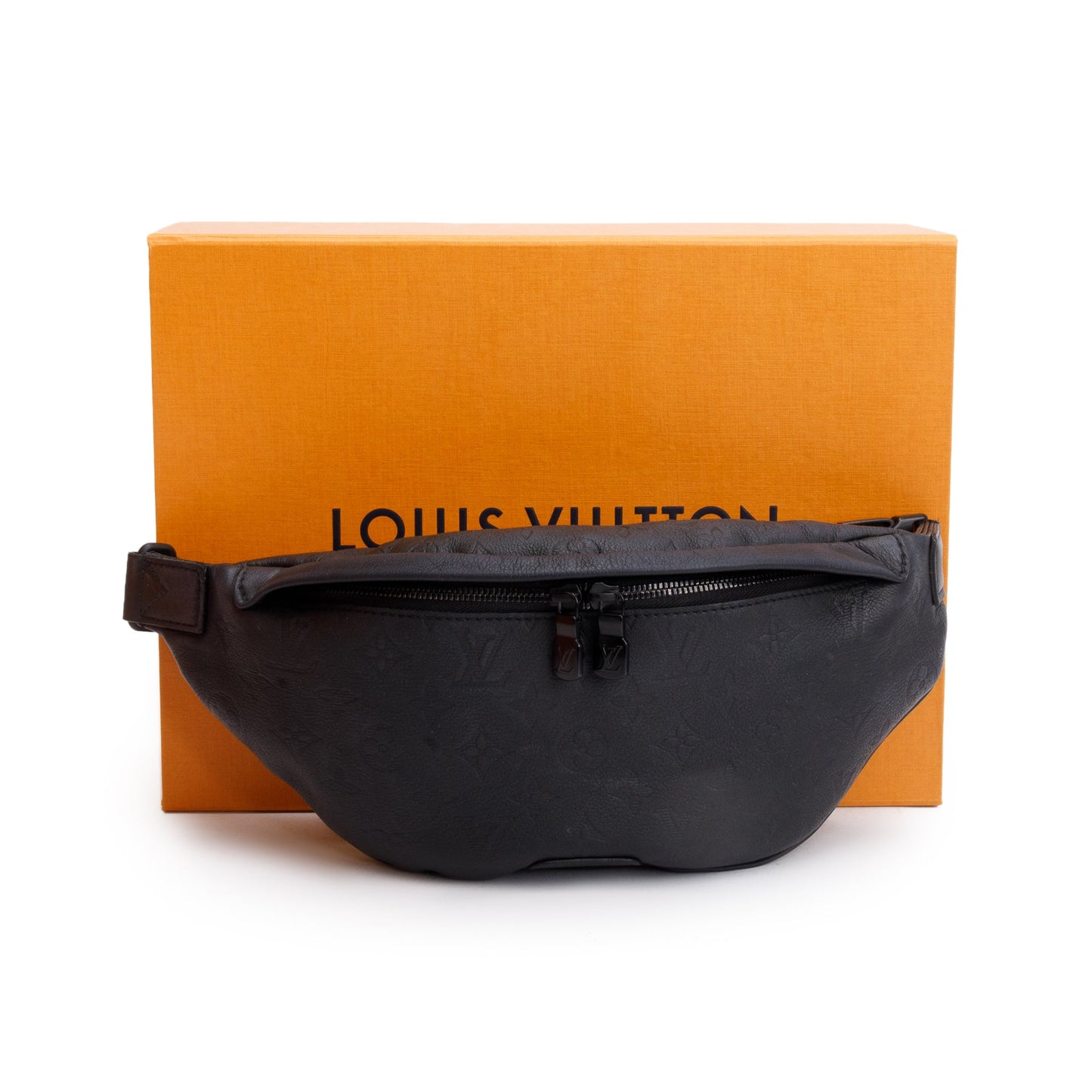 Louis Vuitton Black Monogram Shadow Calfskin Leather Discovery Bumbag