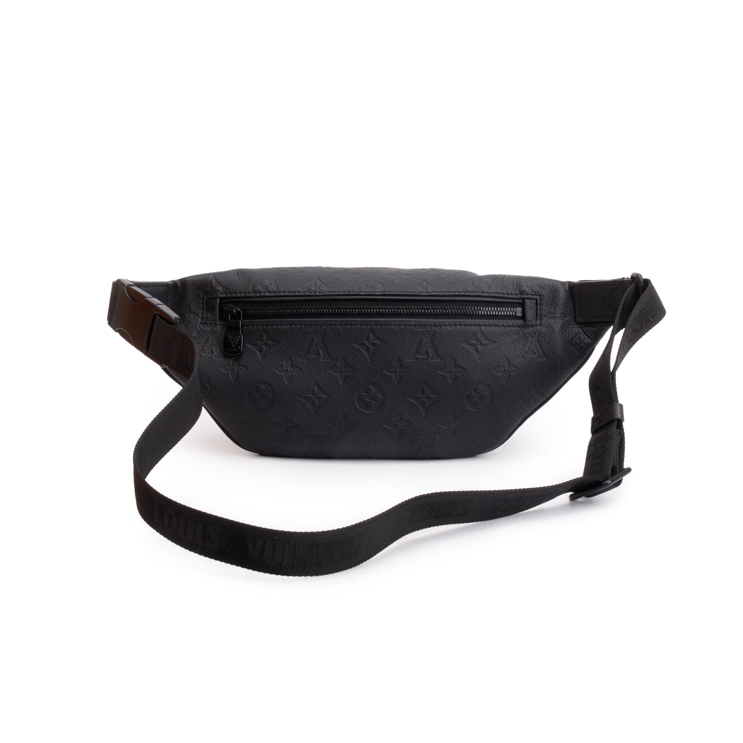 Louis Vuitton Black Monogram Shadow Calfskin Leather Discovery Bumbag