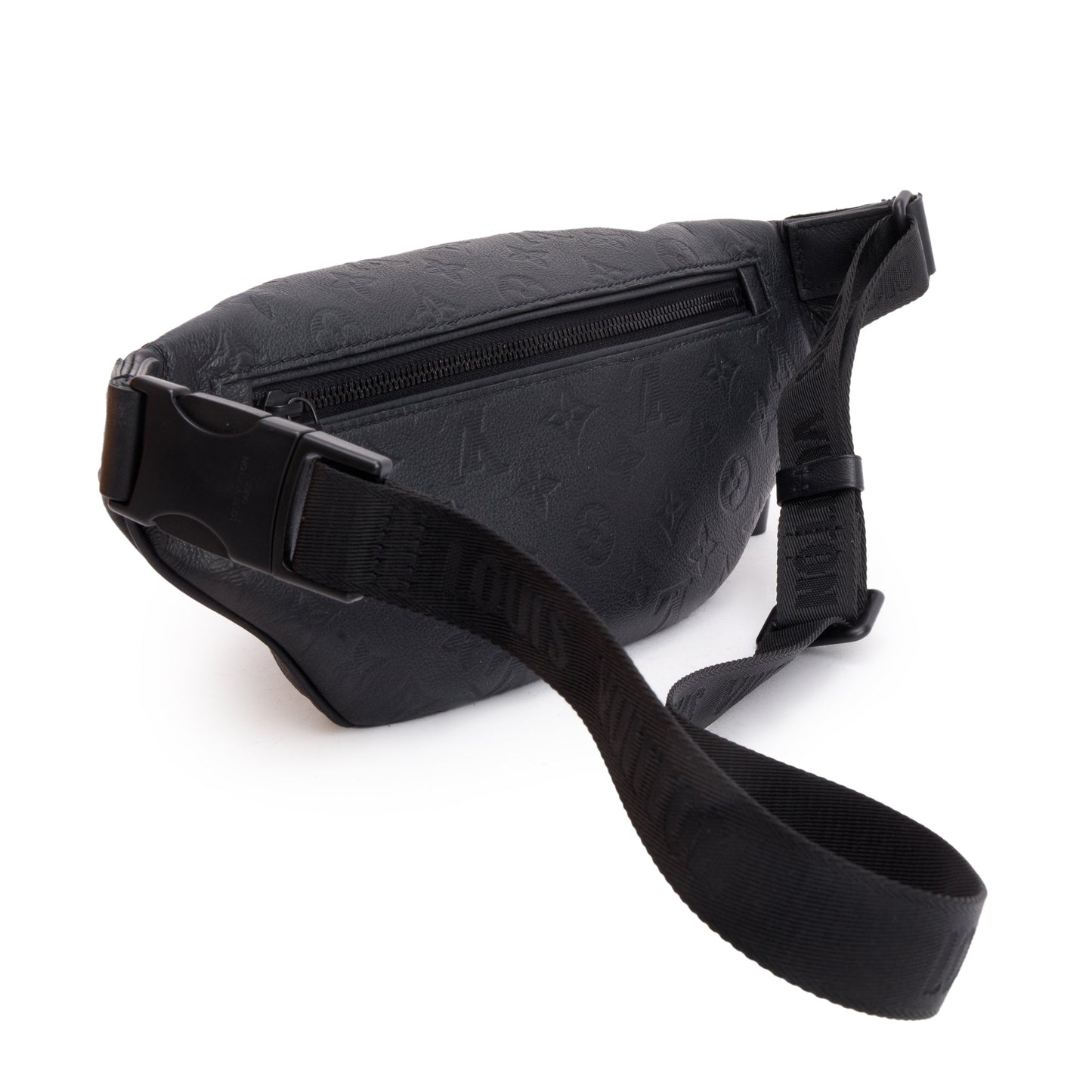 Louis Vuitton Black Monogram Shadow Calfskin Leather Discovery Bumbag