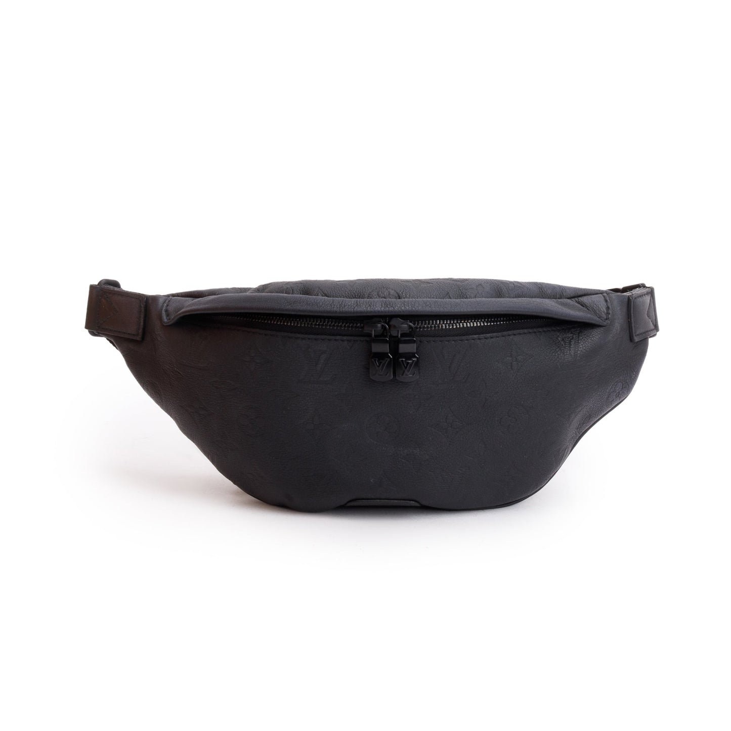 Louis Vuitton Black Monogram Shadow Calfskin Leather Discovery Bumbag