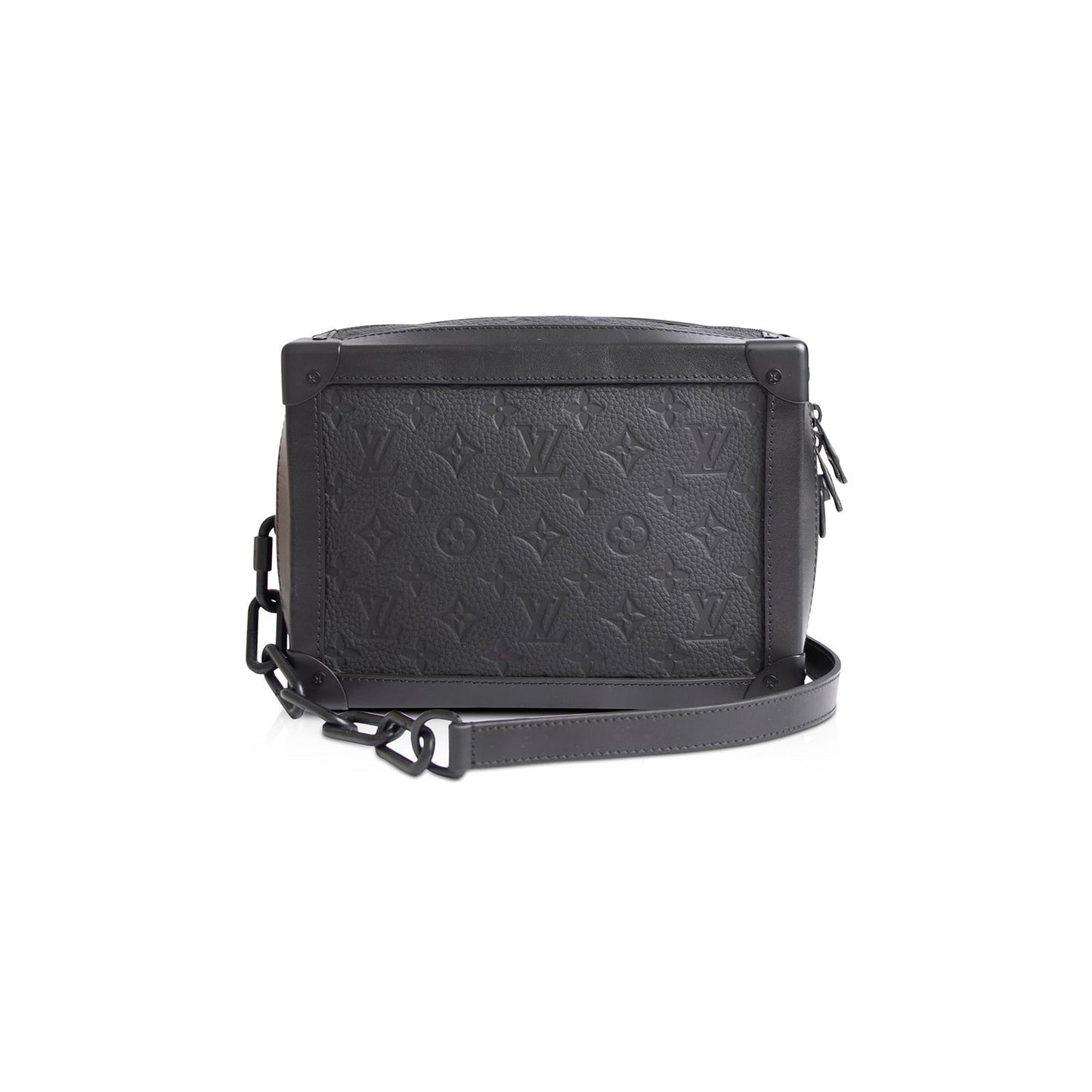 Louis Vuitton Black Monogram Taurillon Soft Trunk Bag