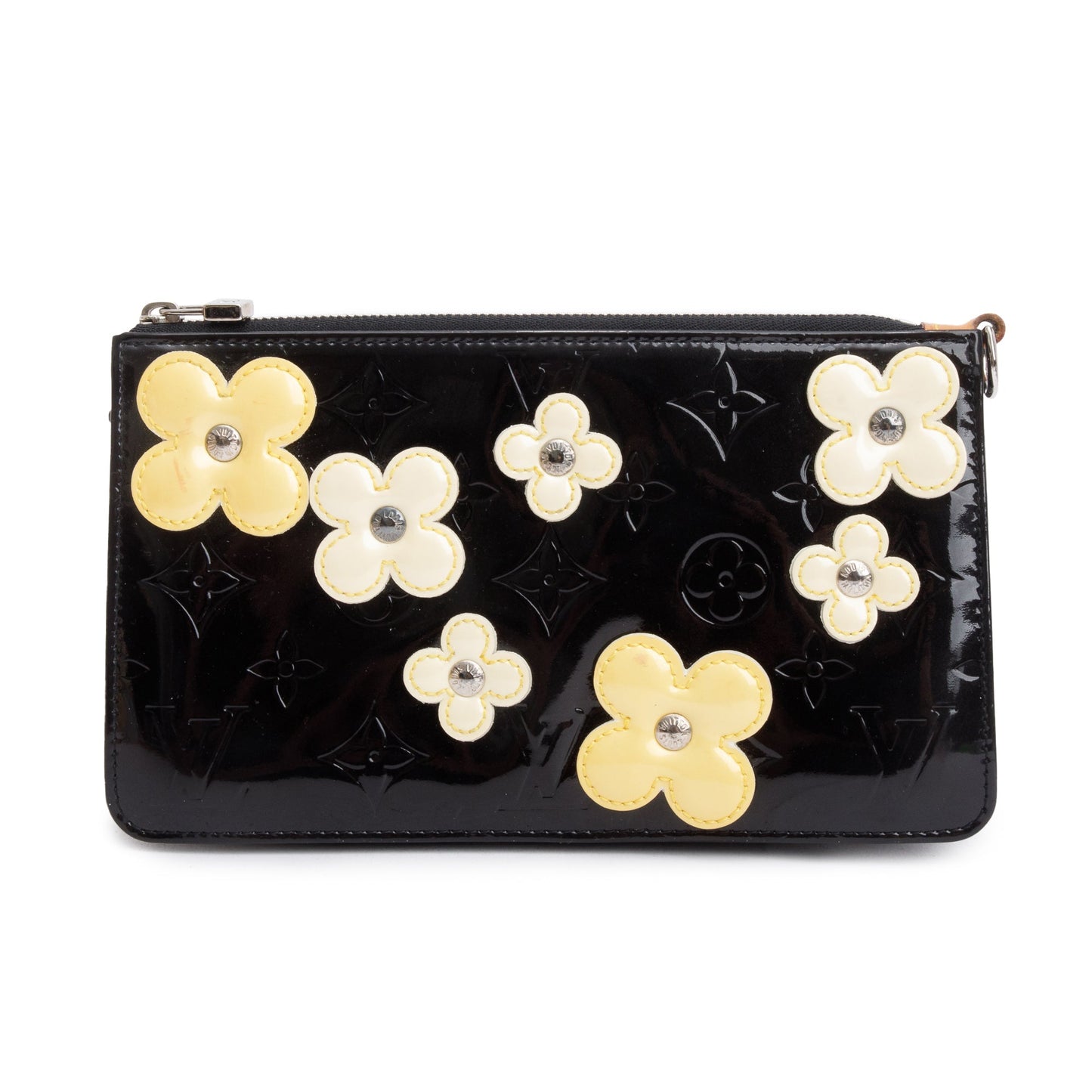 Louis Vuitton Black Monogram Vernis Leather Lexington Fleur Pochette
