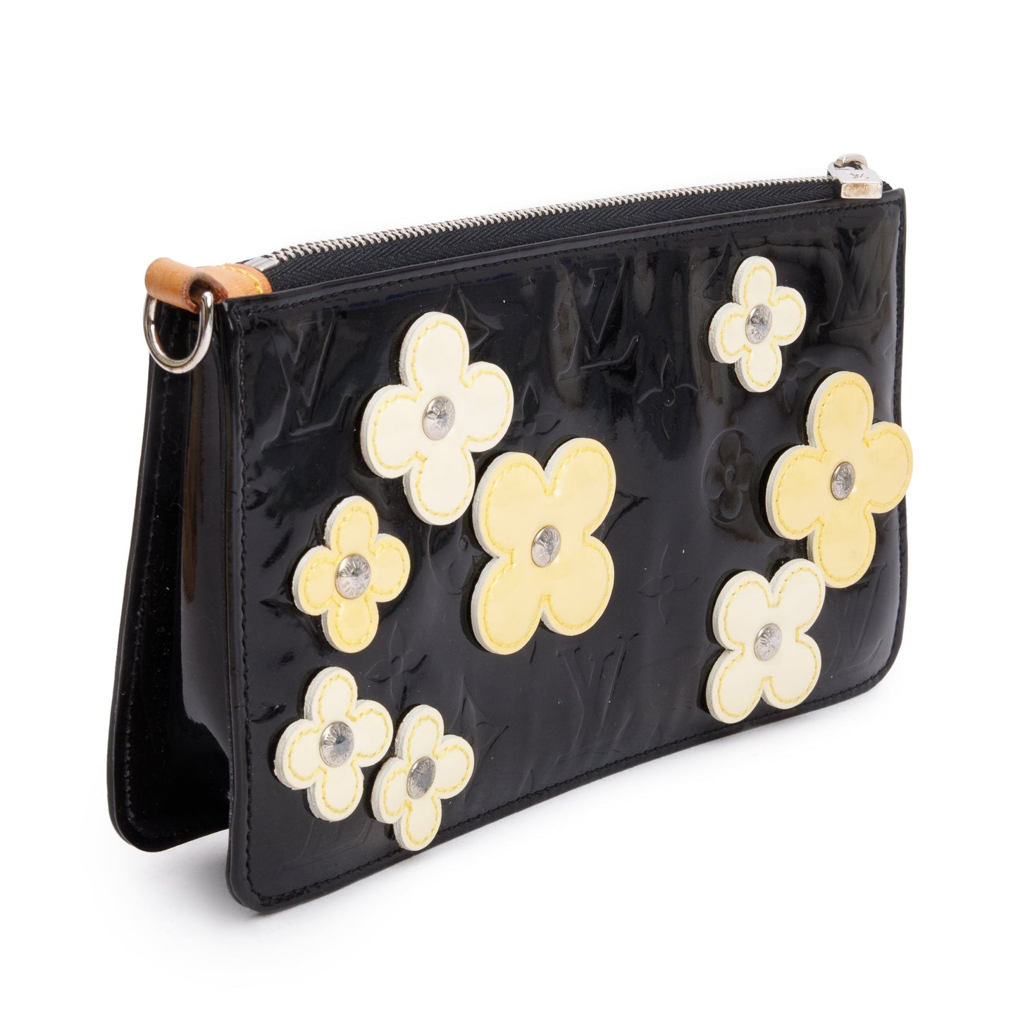 Louis Vuitton Black Monogram Vernis Leather Lexington Fleur Pochette