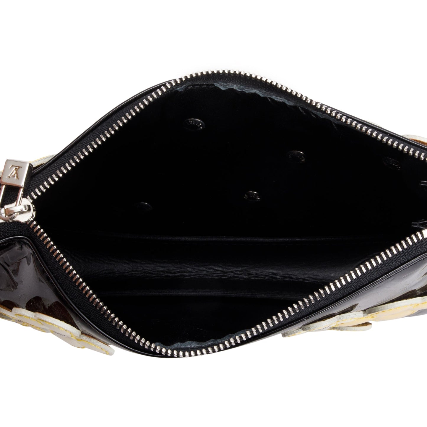 Louis Vuitton Black Monogram Vernis Leather Lexington Fleur Pochette