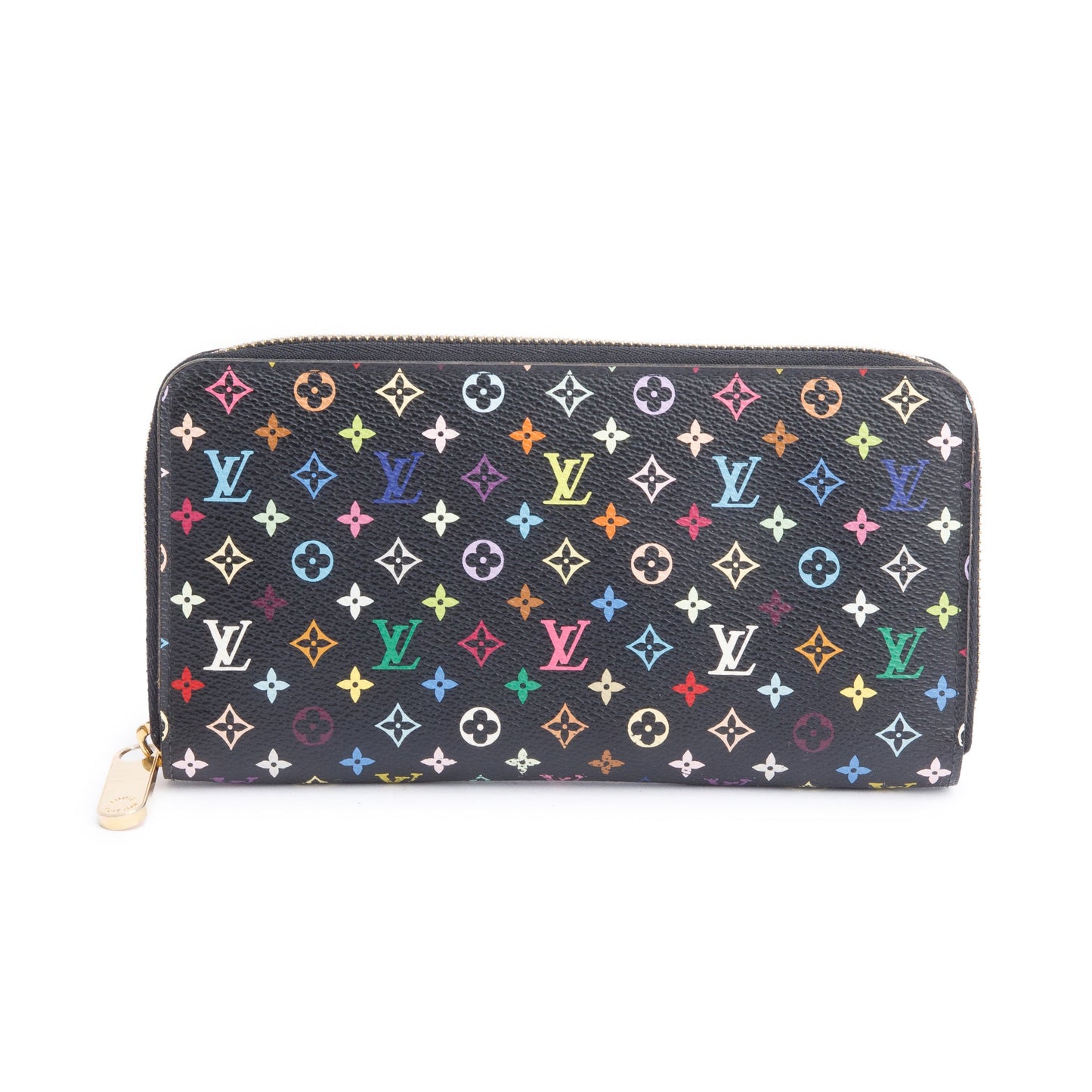 Louis Vuitton Black Multicolore Monogram Zippy Wallet