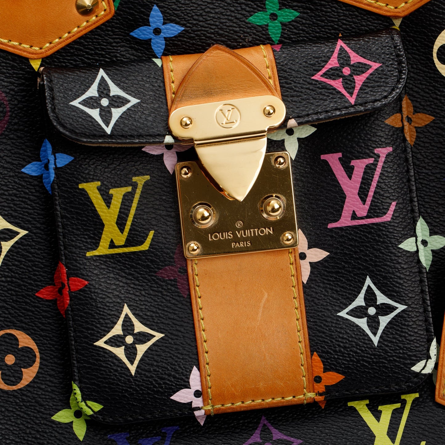 Louis Vuitton Black Multicolore Speedy 30